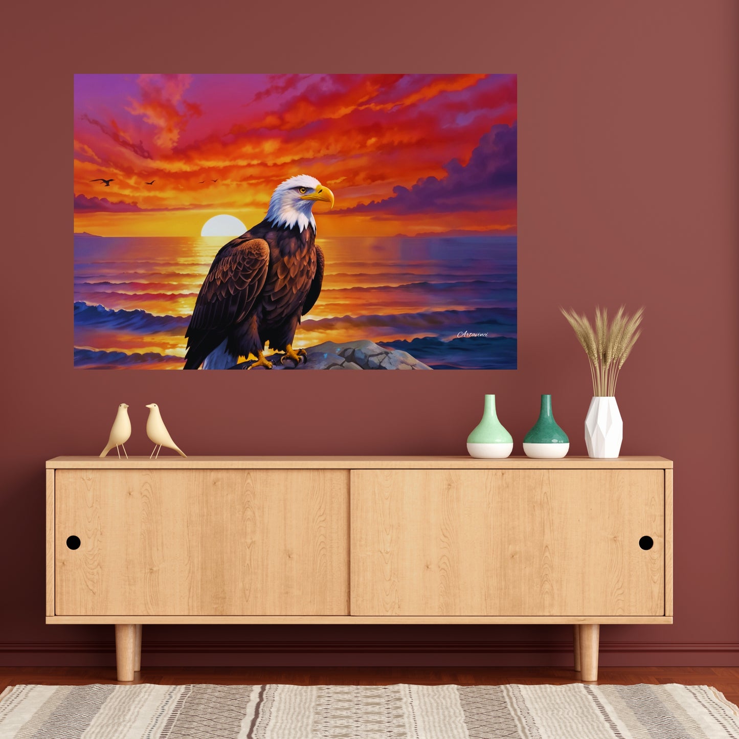 Eagle Sunset Paradise Canvas Print