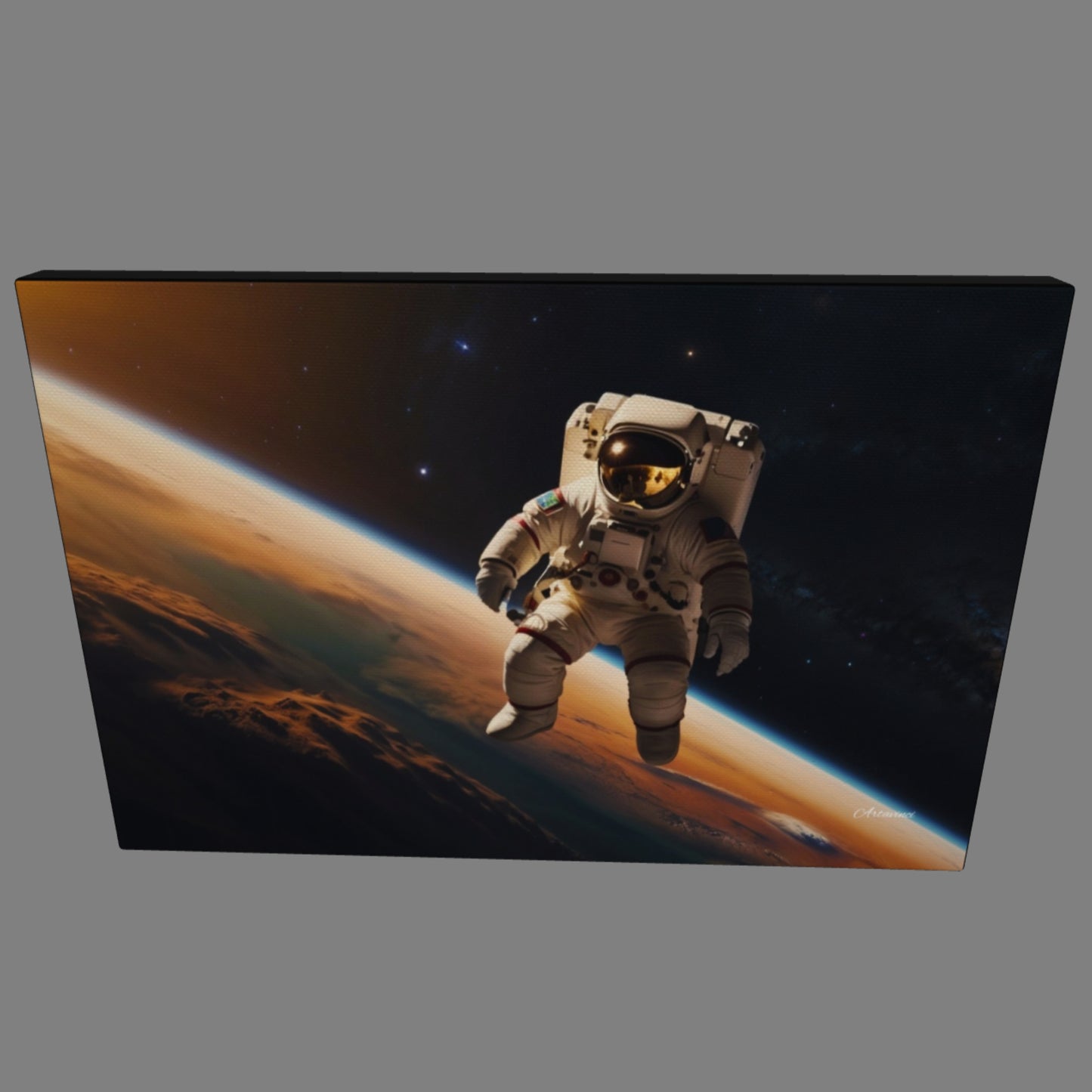 Astronaut In the Space Canvas Print