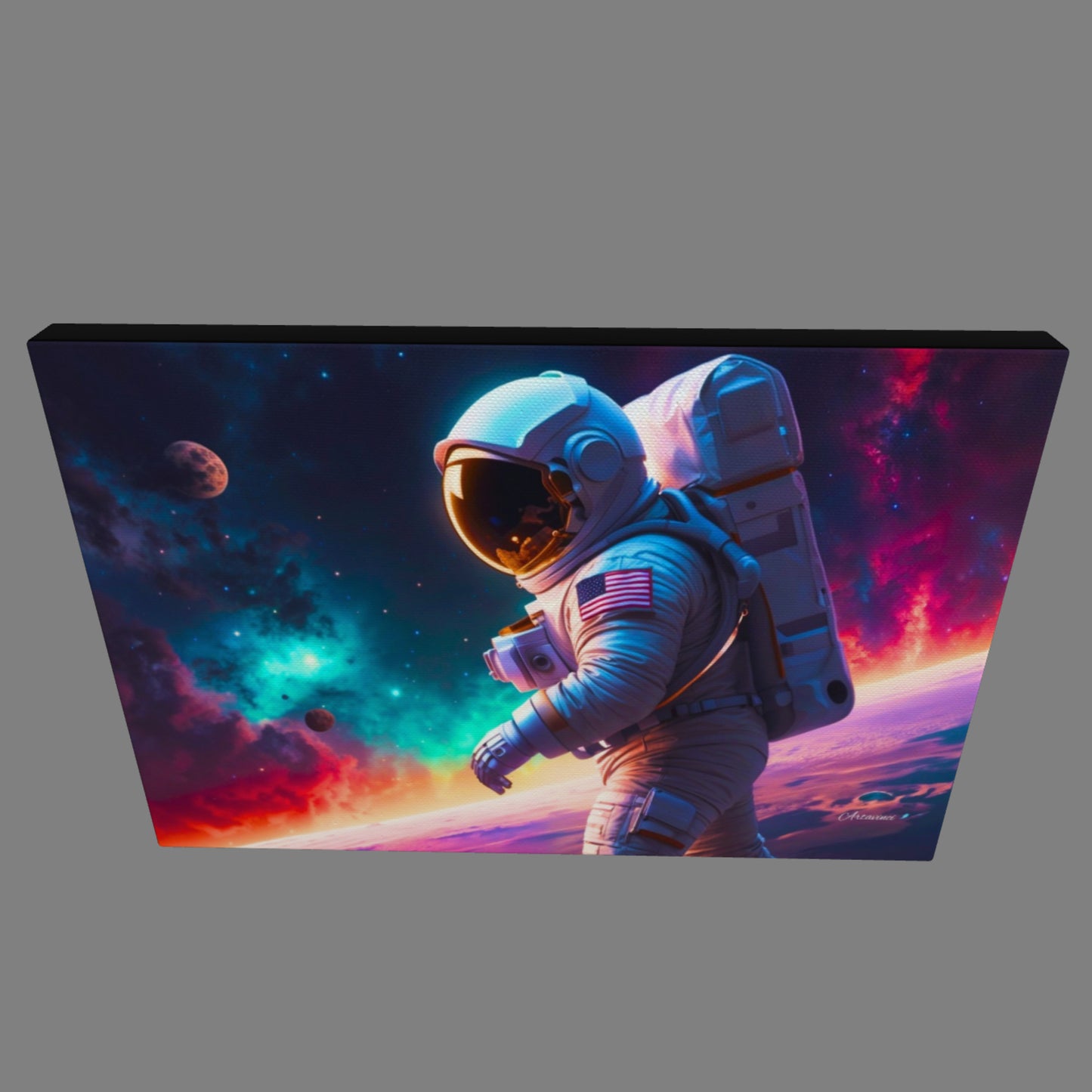 Astronaut in Outer Space Canvas Print