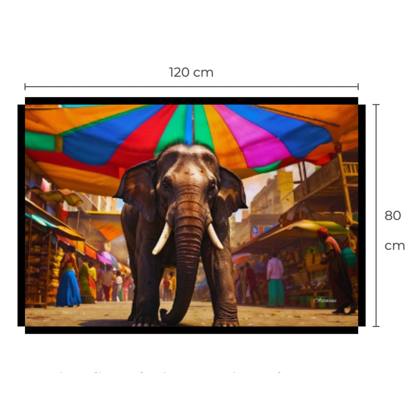 Elephant in India Bazaar