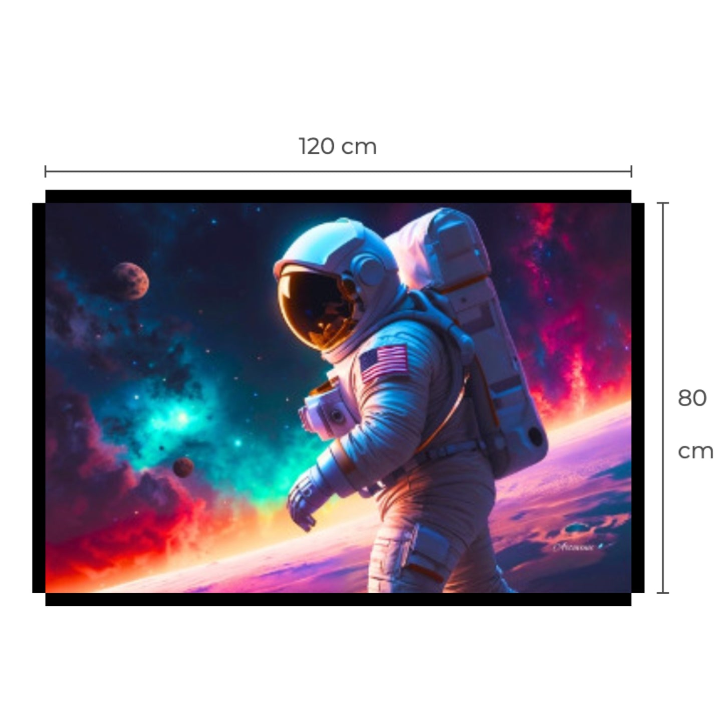 Astronaut in Outer Space Canvas Print
