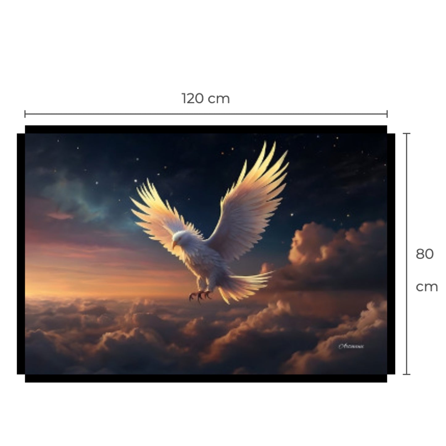 Phoenix in the Sky Canvas Wall Art