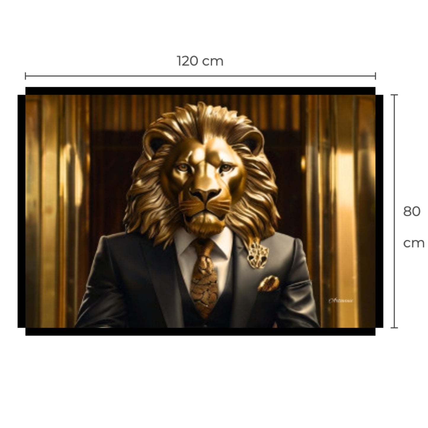 Golden Lion Businessman Wall Art