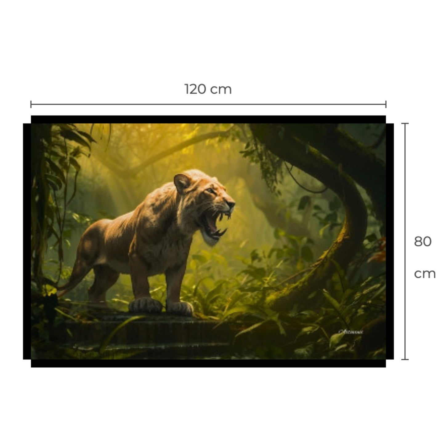 Lioness in the Jungle Canvas Art Print
