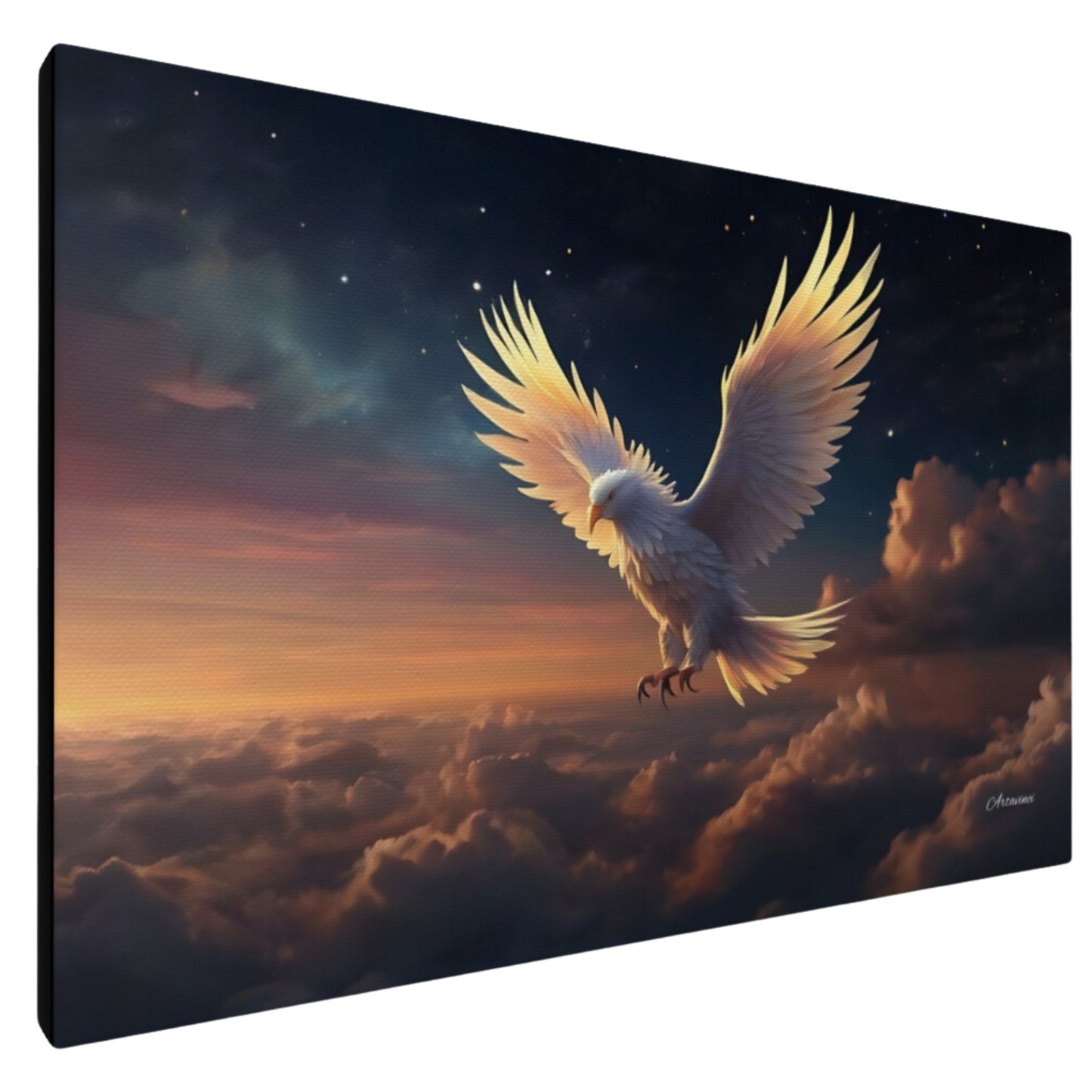 Phoenix in the Sky Canvas Wall Art