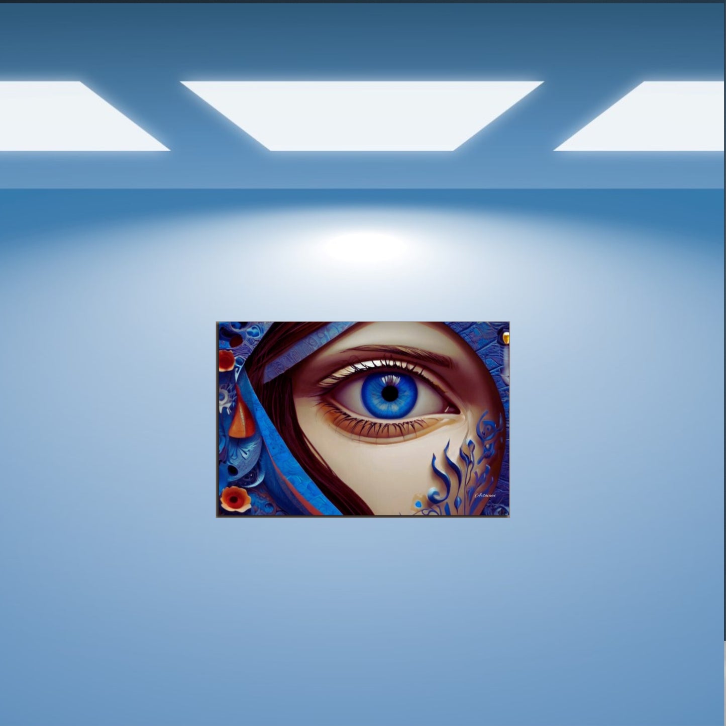 Majestic Blue Eye Canvas Print