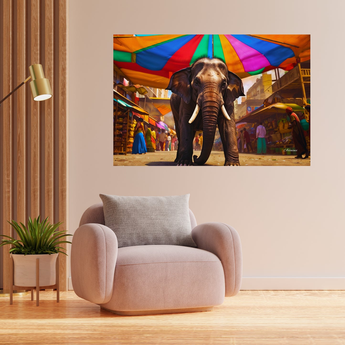 Elephant in India Bazaar
