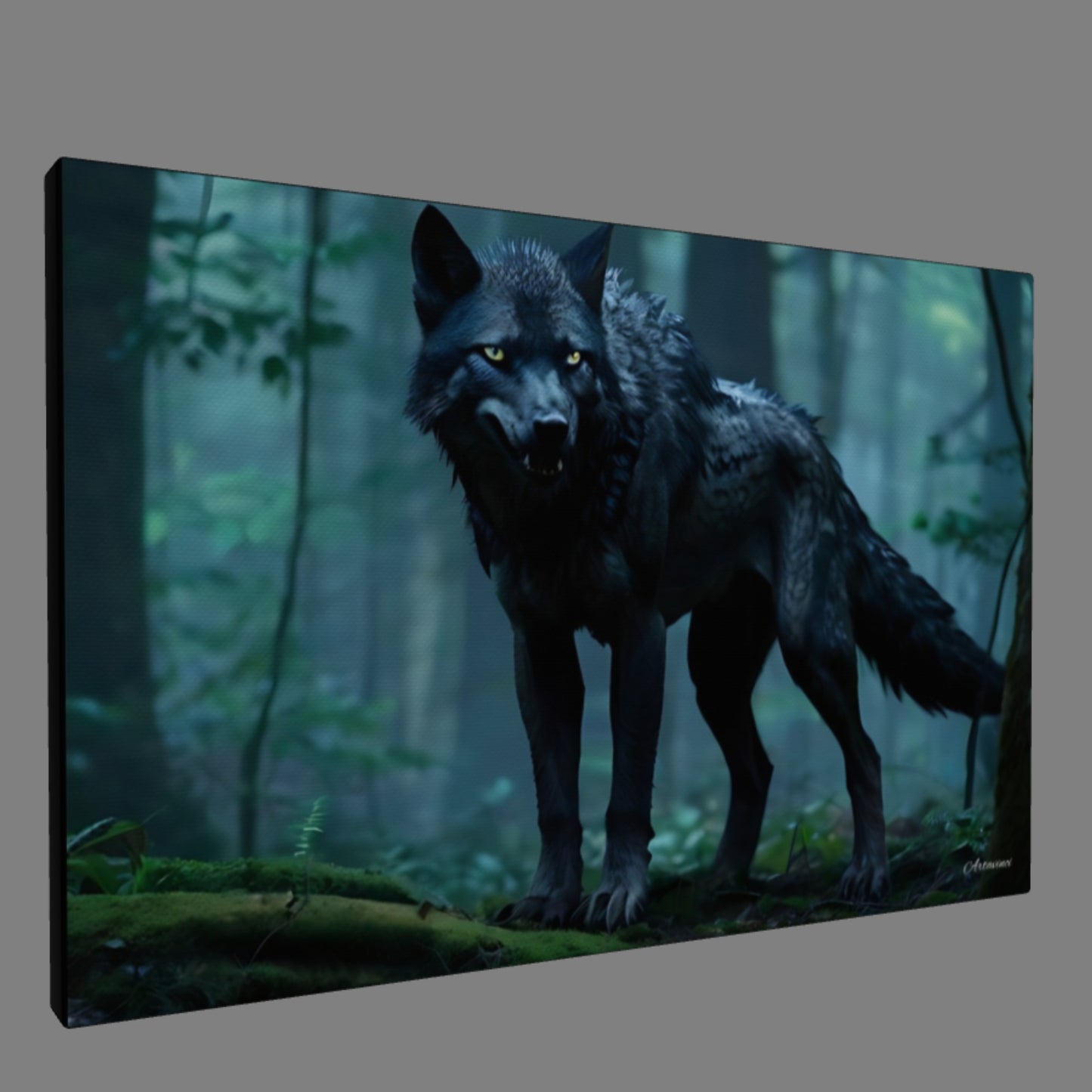 The Black Wolf Guardian of the Forgotten Forest