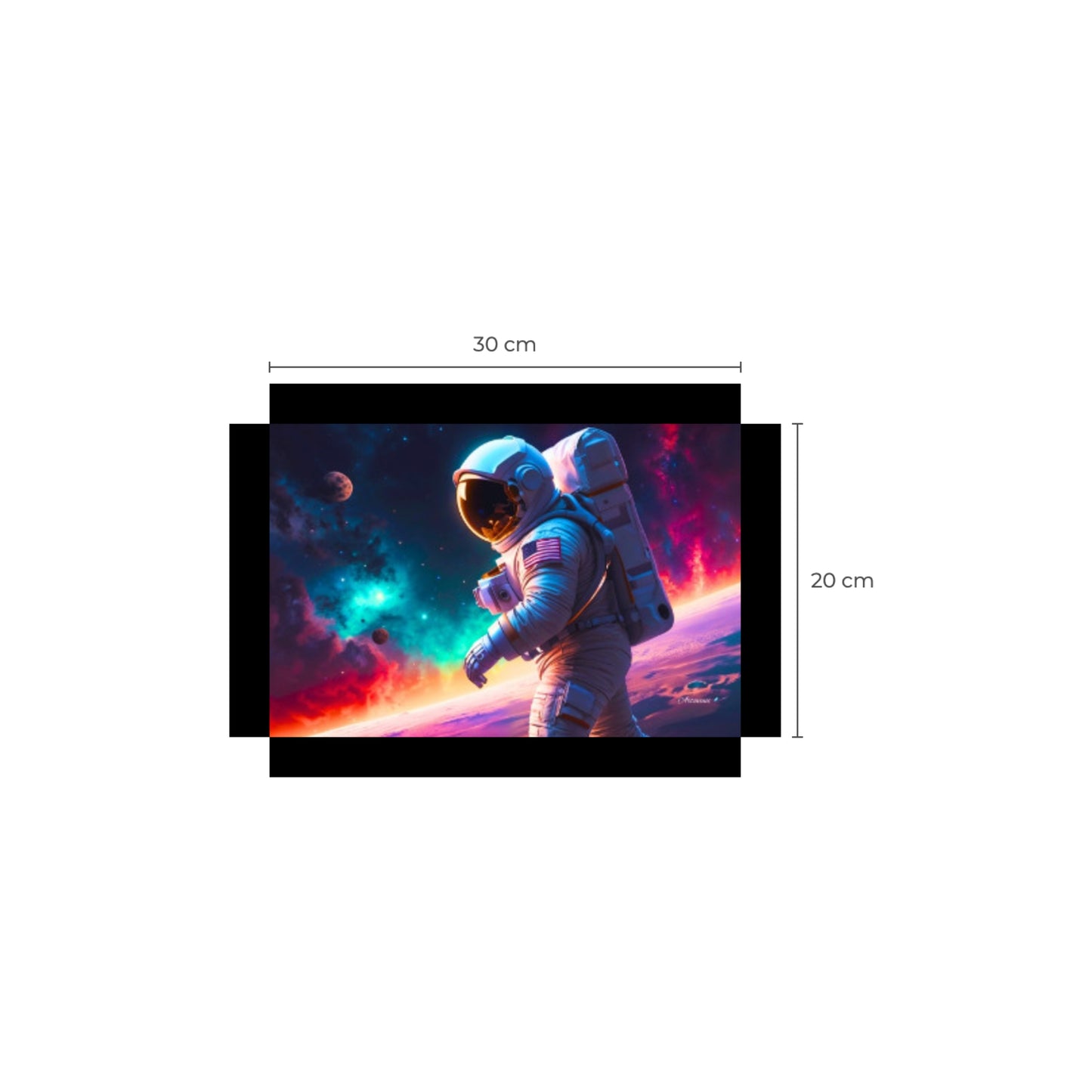Astronaut in Outer Space Canvas Print