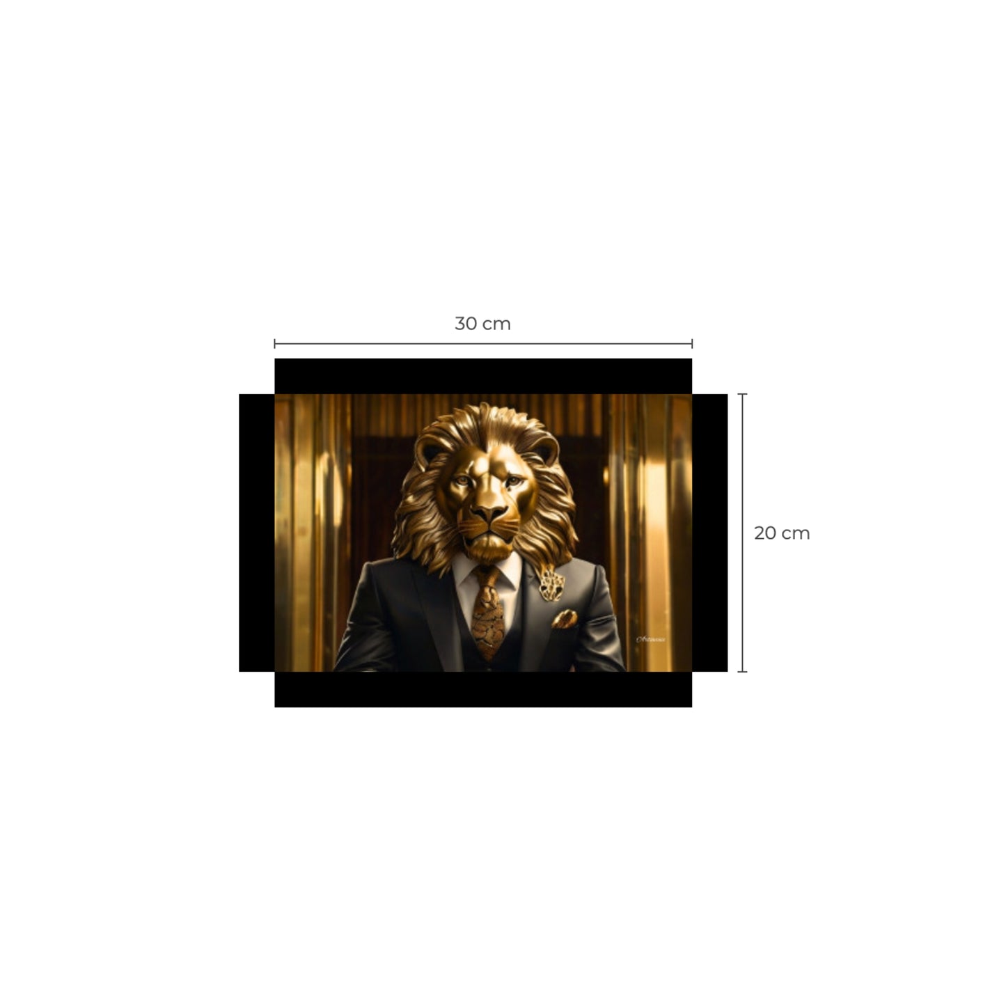 Golden Lion Businessman Wall Art