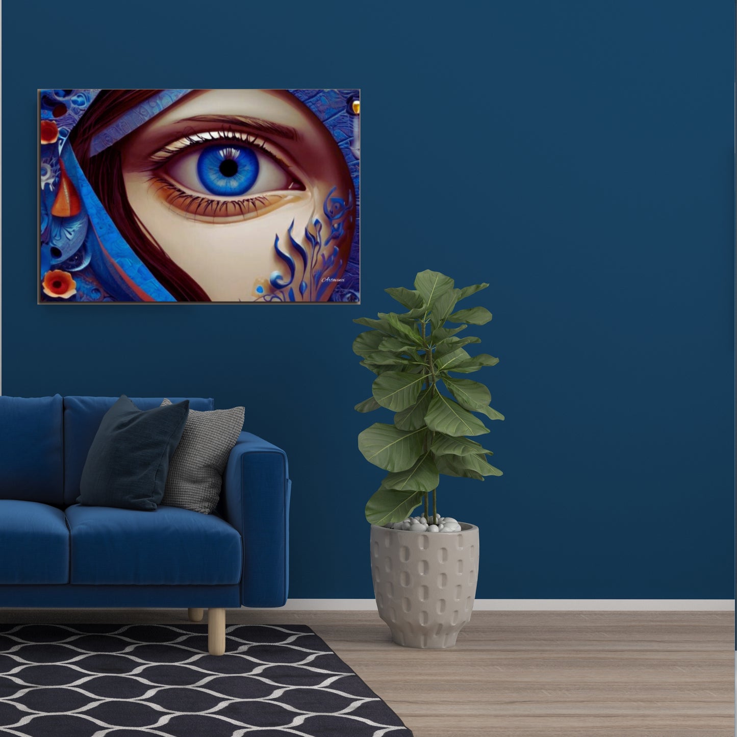 Majestic Blue Eye Canvas Print