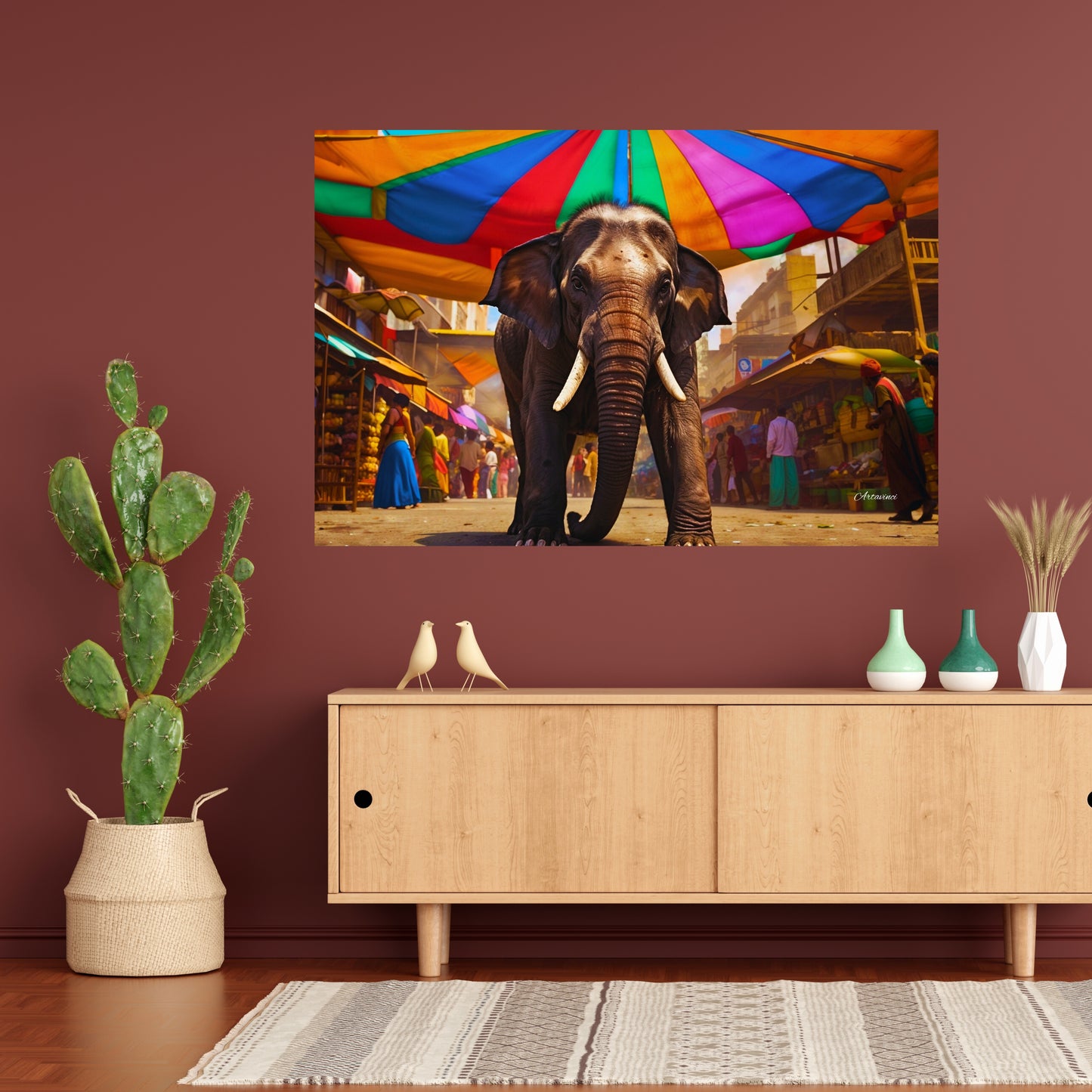 Elephant in India Bazaar