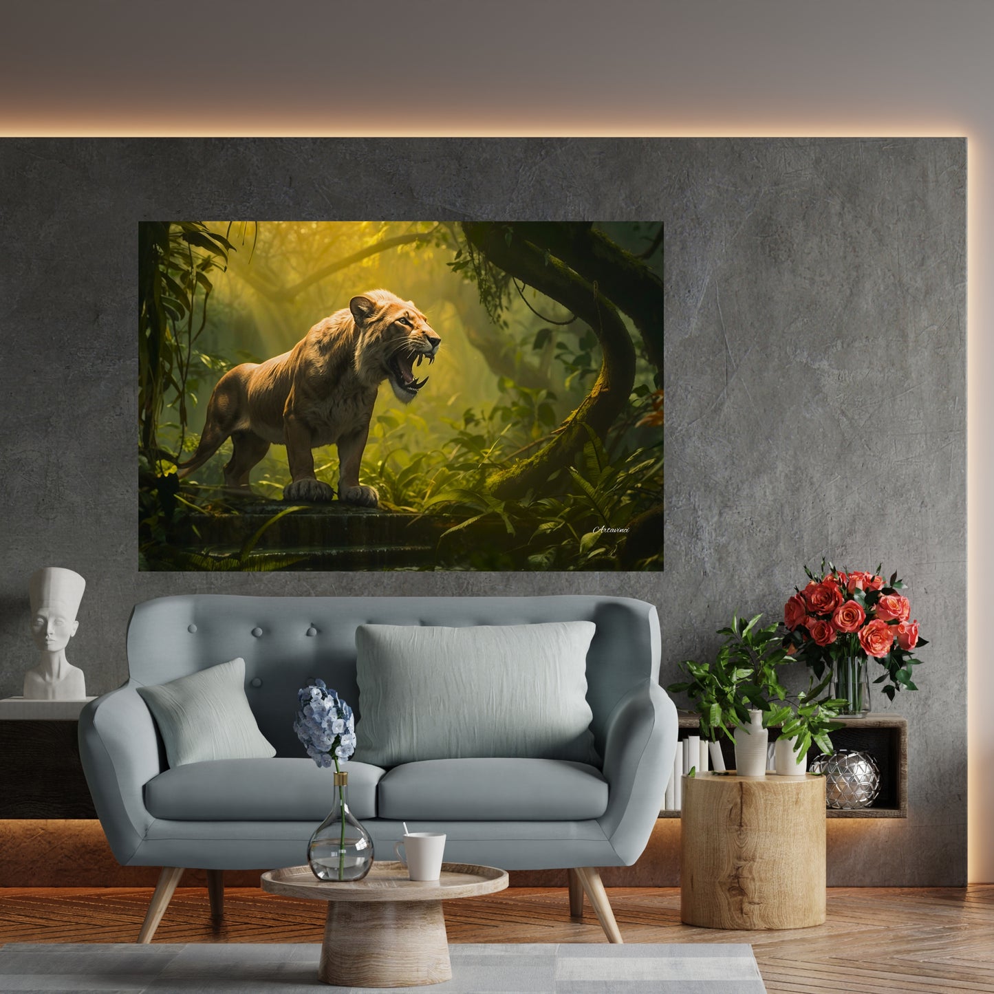 Lioness in the Jungle Canvas Art Print