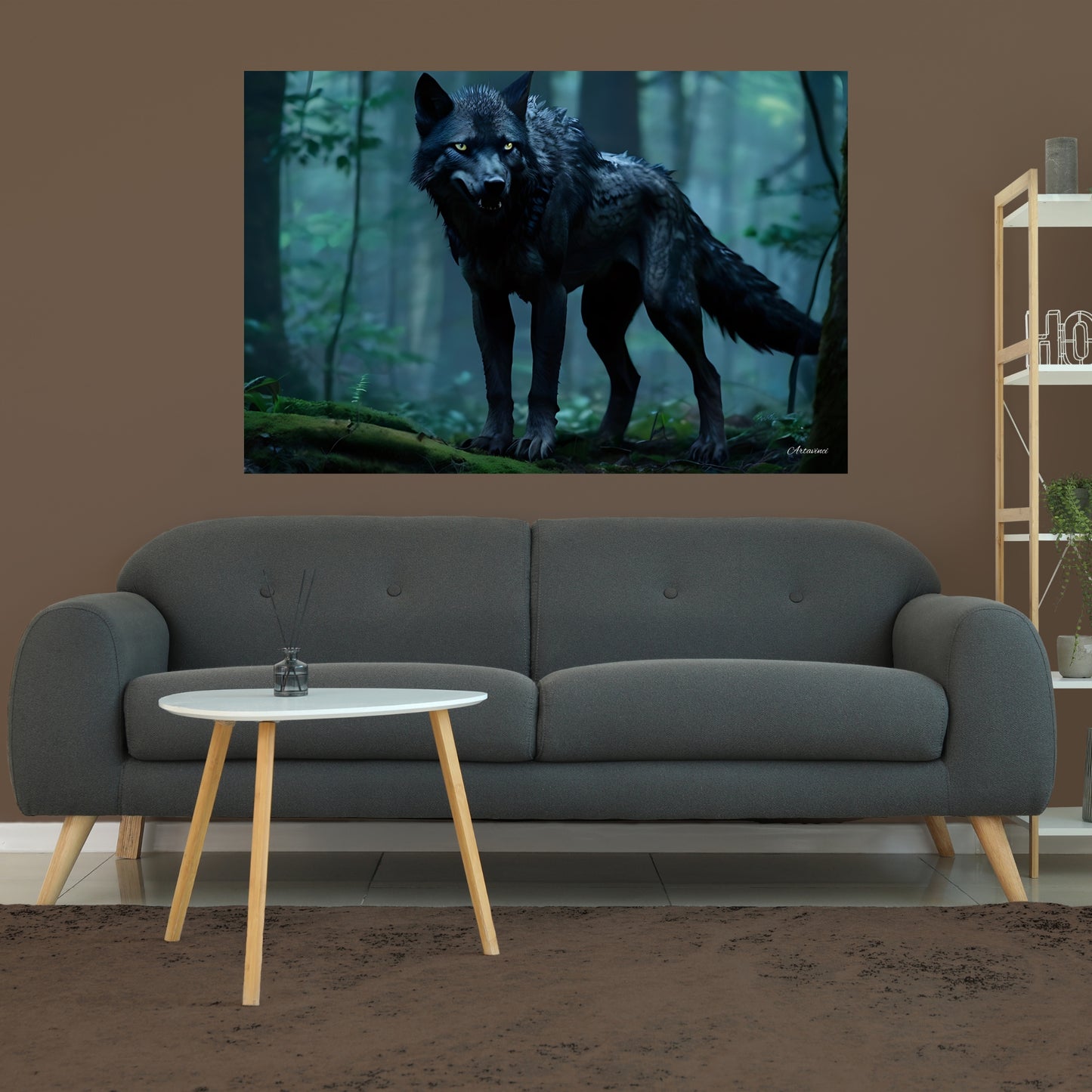 The Black Wolf Guardian of the Forgotten Forest