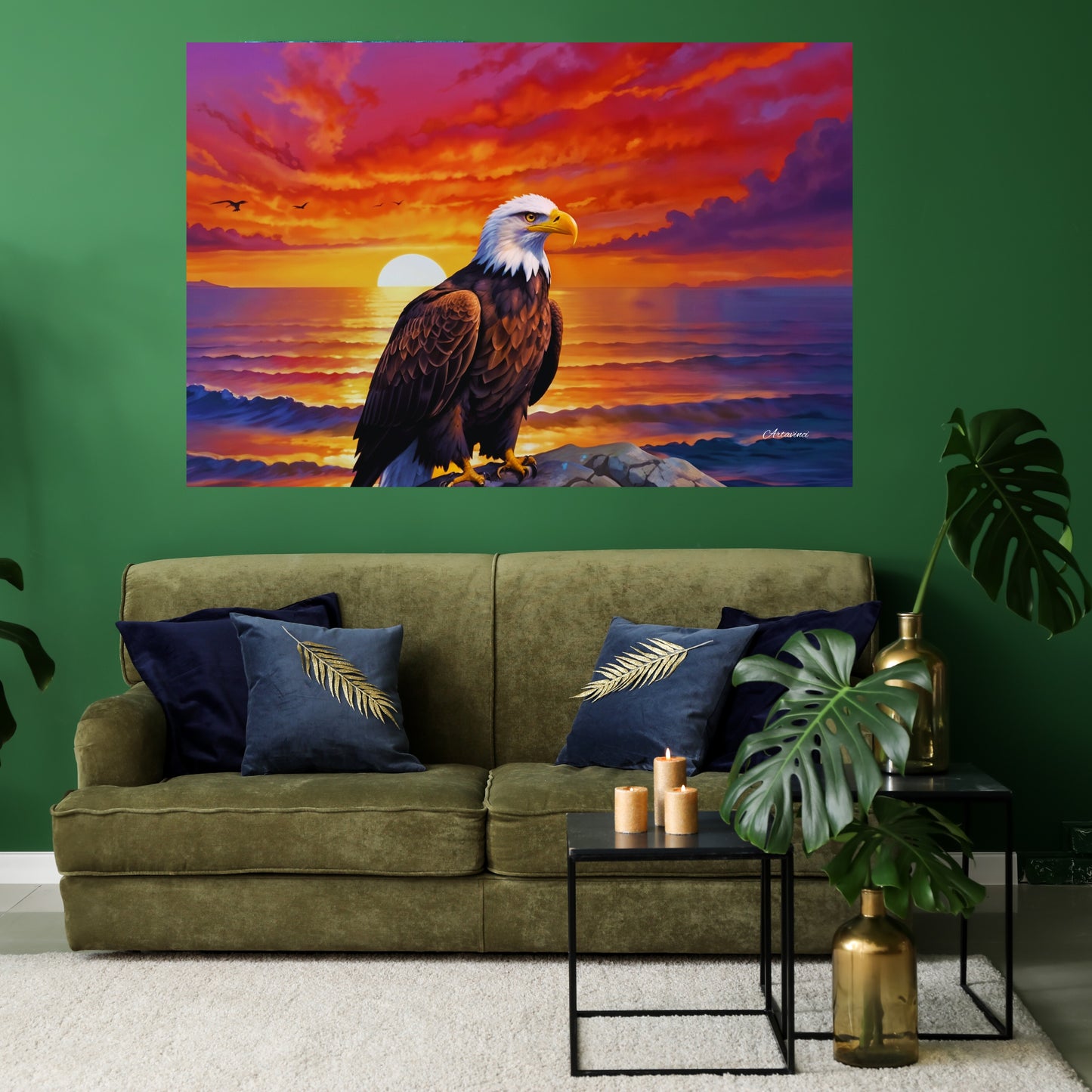 Eagle Sunset Paradise Canvas Print