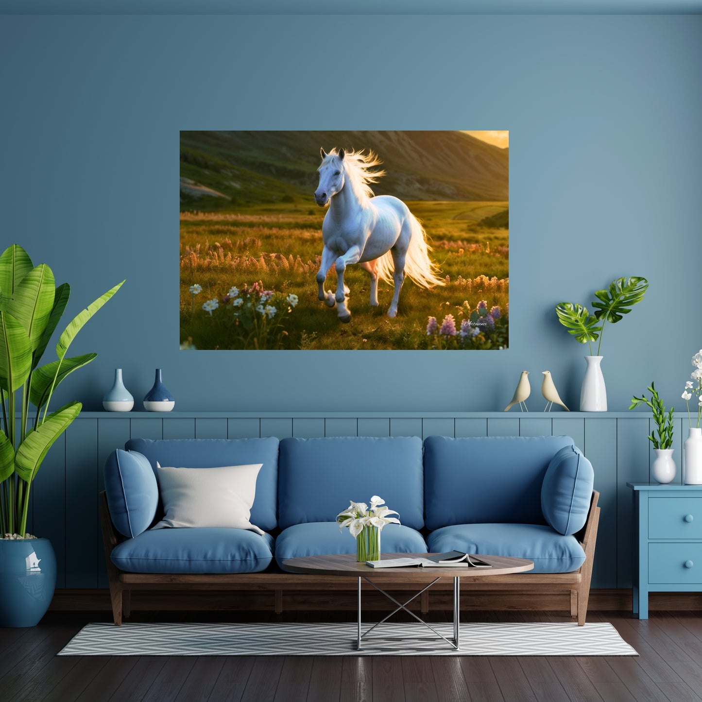 The White Horse Canvas Art
