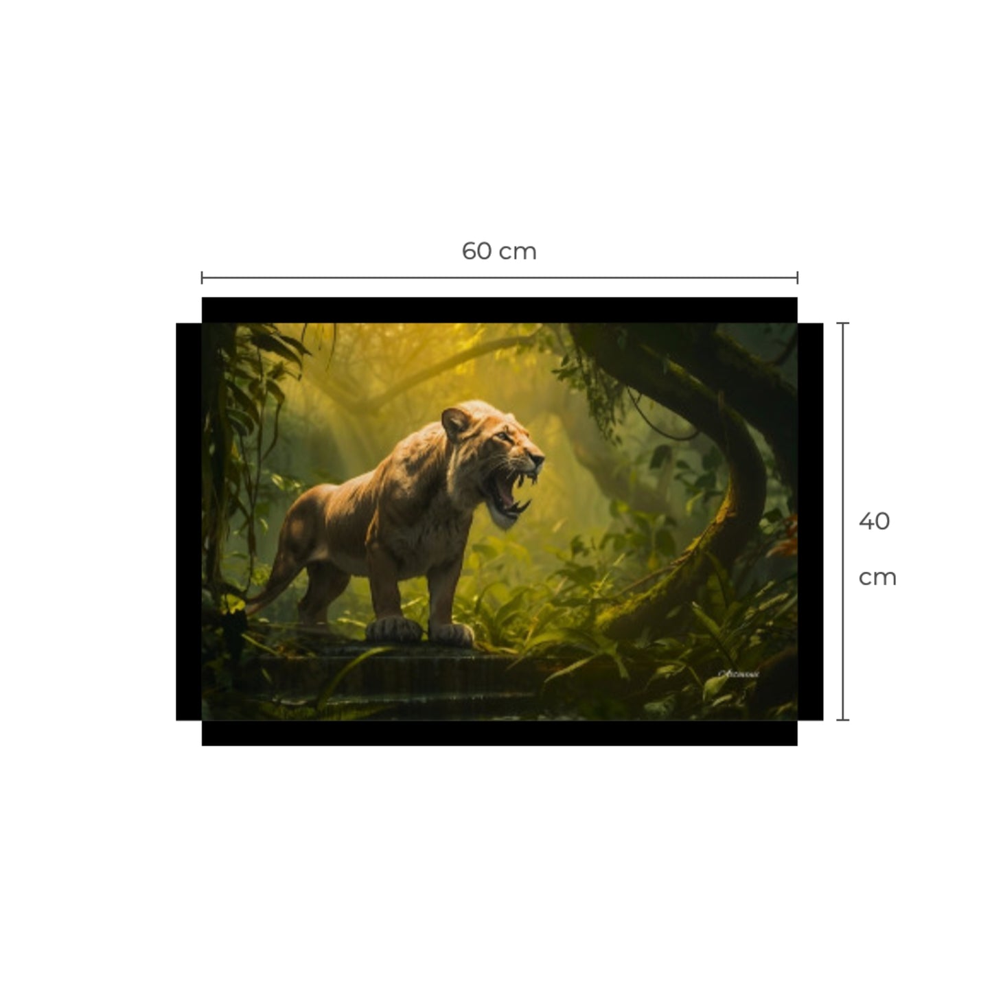 Lioness in the Jungle Canvas Art Print