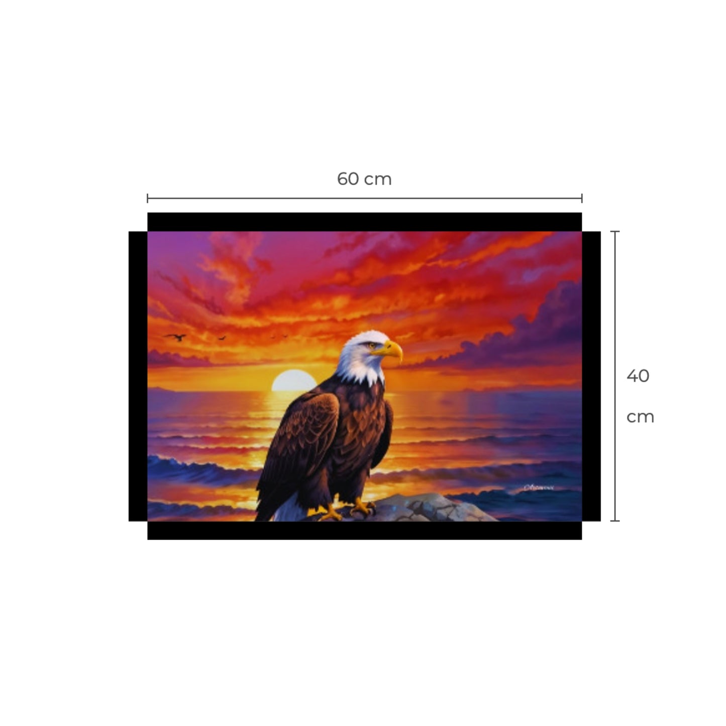 Eagle Sunset Paradise Canvas Print