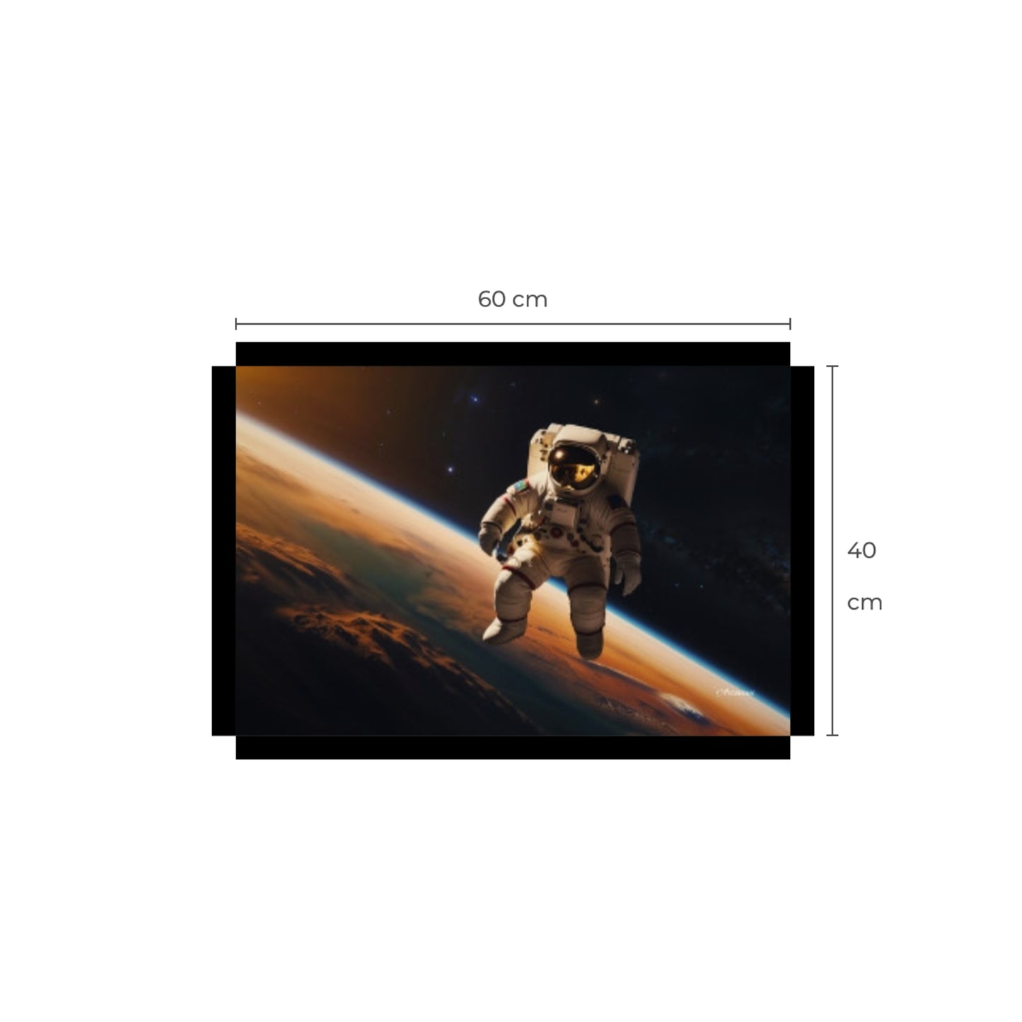 Astronaut In the Space Canvas Print