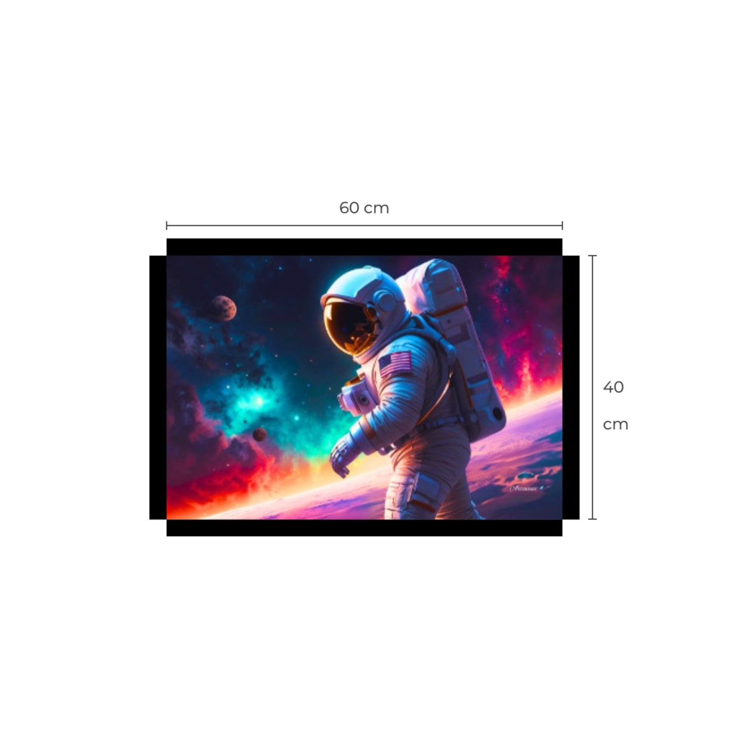 Astronaut in Outer Space Canvas Print