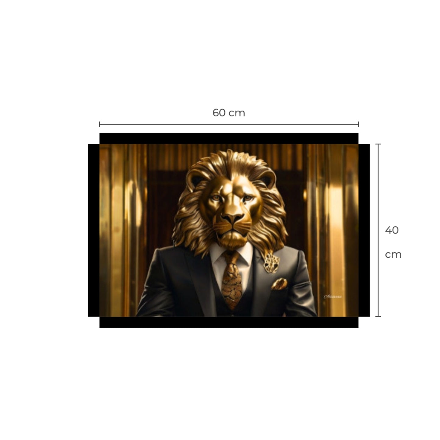 Golden Lion Businessman Wall Art
