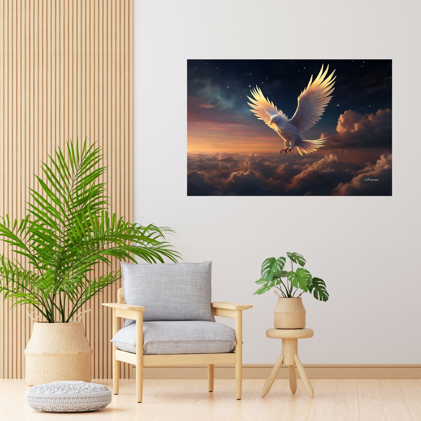 Phoenix in the Sky Canvas Wall Art