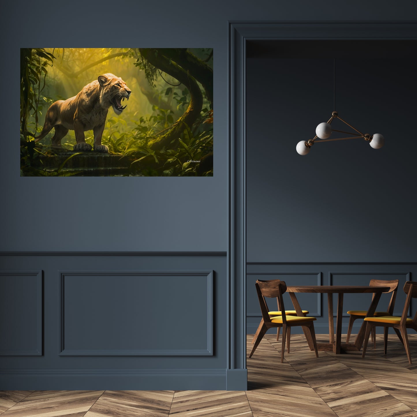 Lioness in the Jungle Canvas Art Print