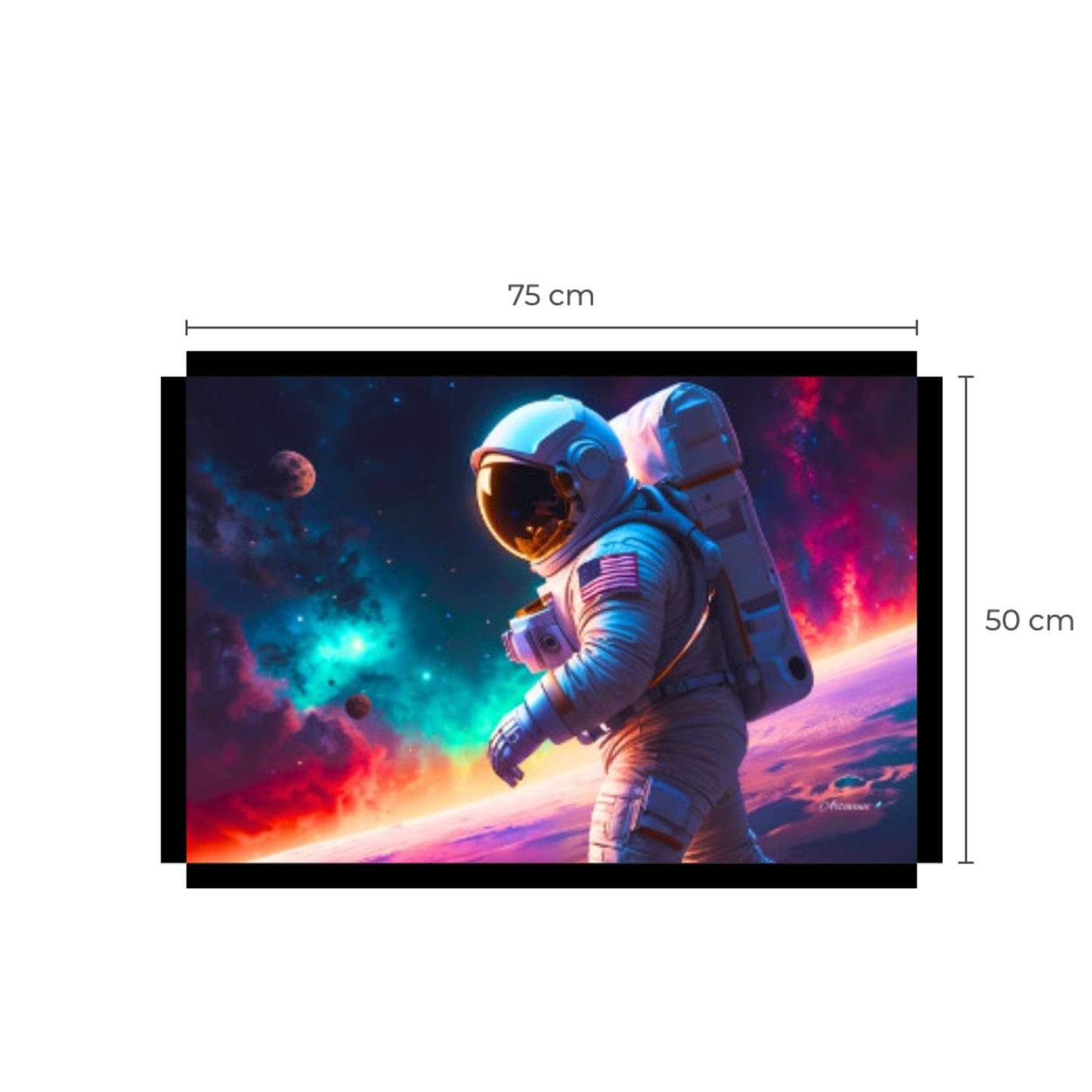 Astronaut in Outer Space Canvas Print