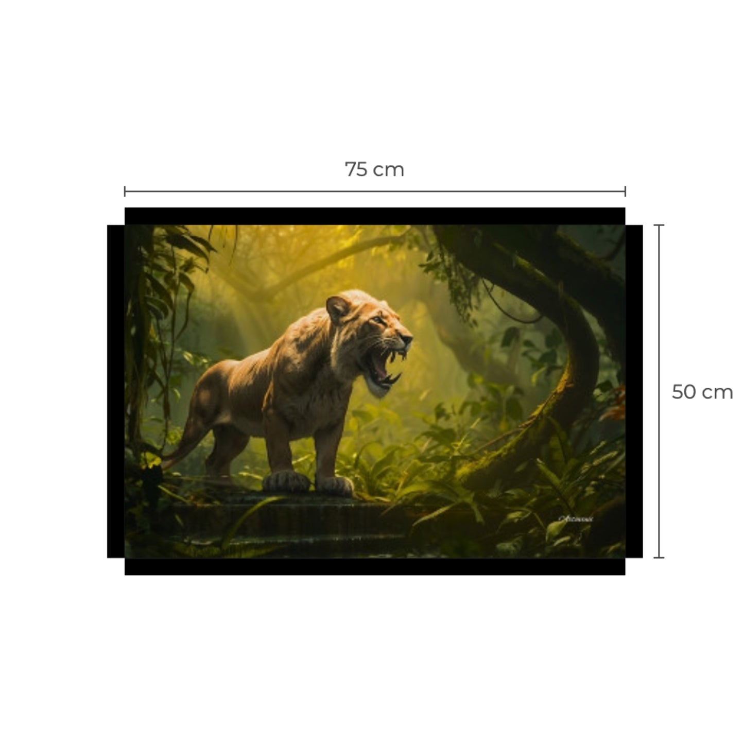 Lioness in the Jungle Canvas Art Print