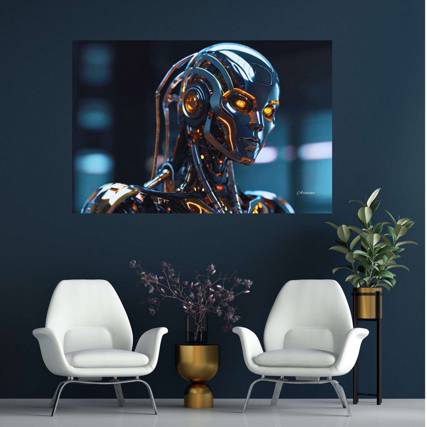 Terminator Style Futuristic Robot Wall Art
