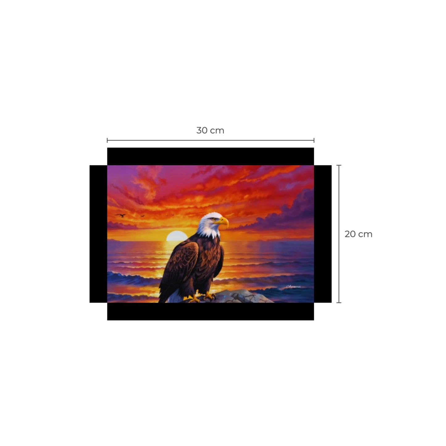 Eagle Sunset Paradise Canvas Print