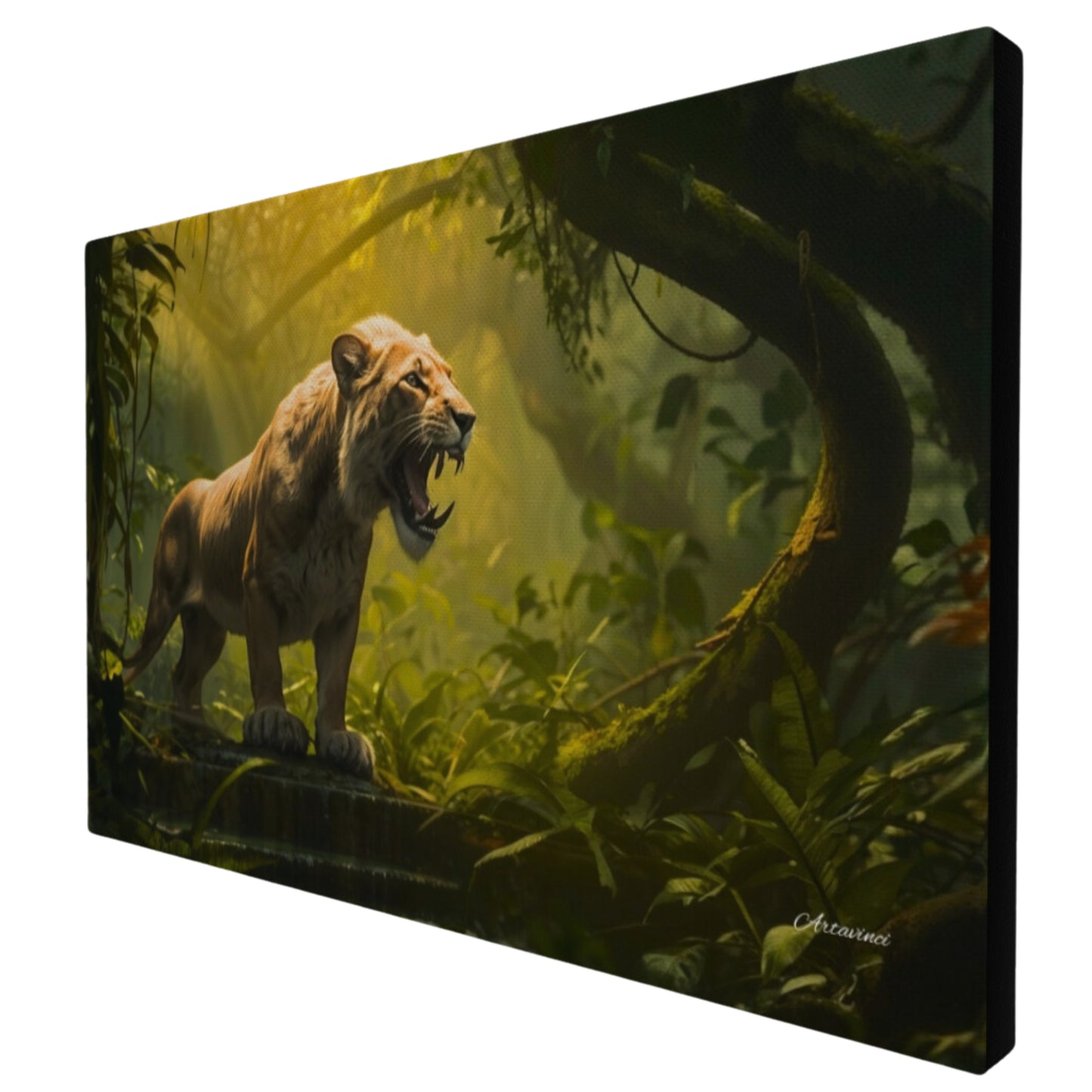 Lioness in the Jungle Canvas Art Print