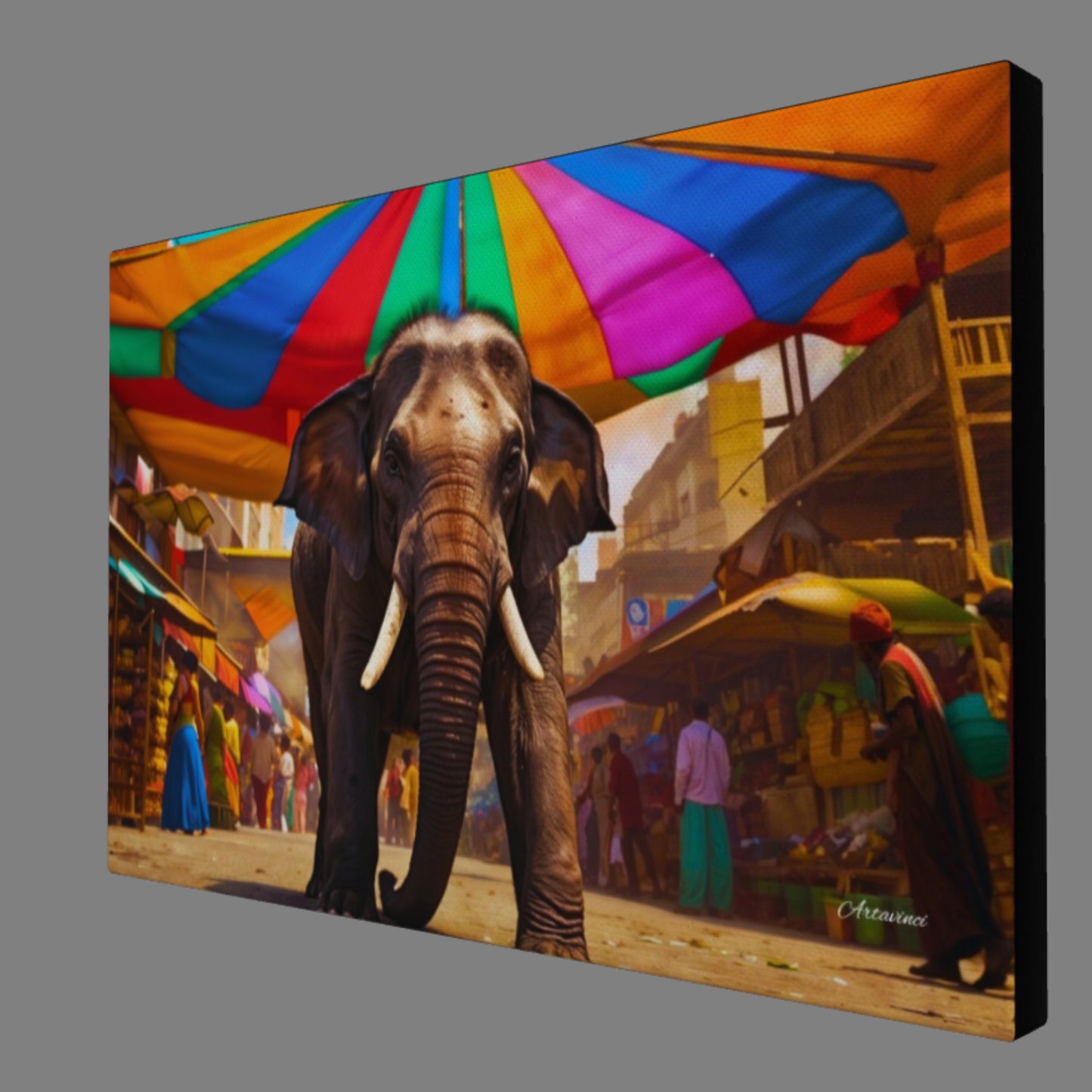 Elephant in India Bazaar