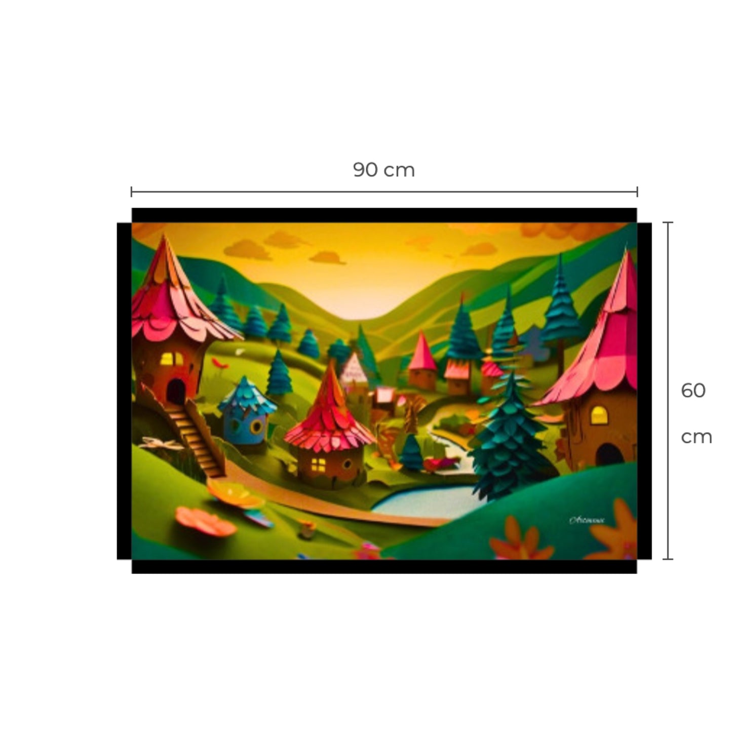 Small House Fairytale Village Canvas Art Print