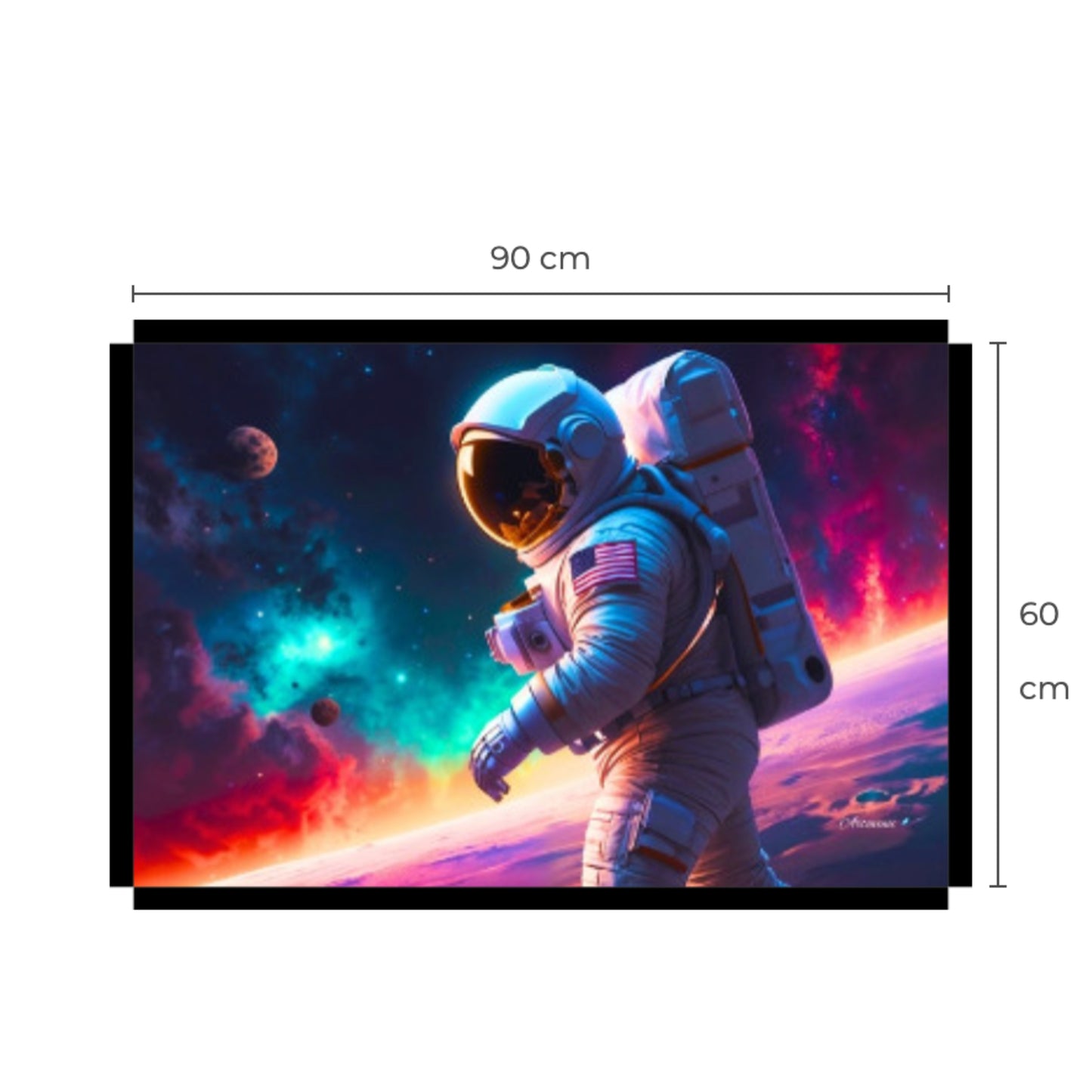 Astronaut in Outer Space Canvas Print