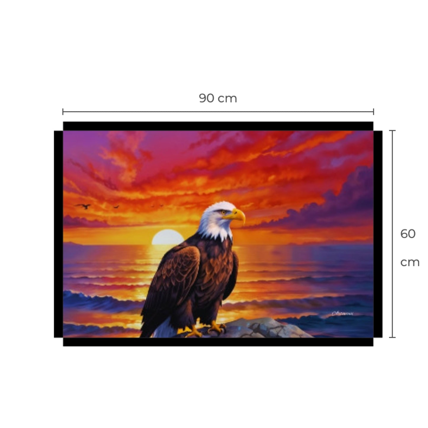 Eagle Sunset Paradise Canvas Print