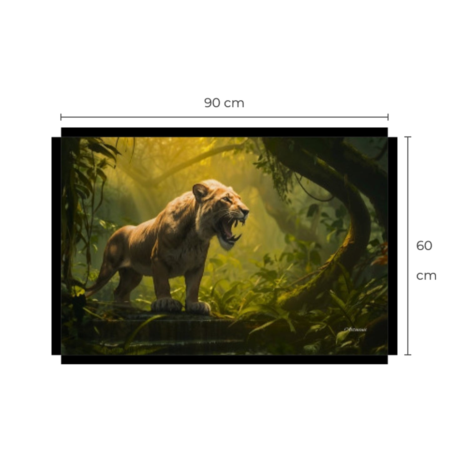 Lioness in the Jungle Canvas Art Print