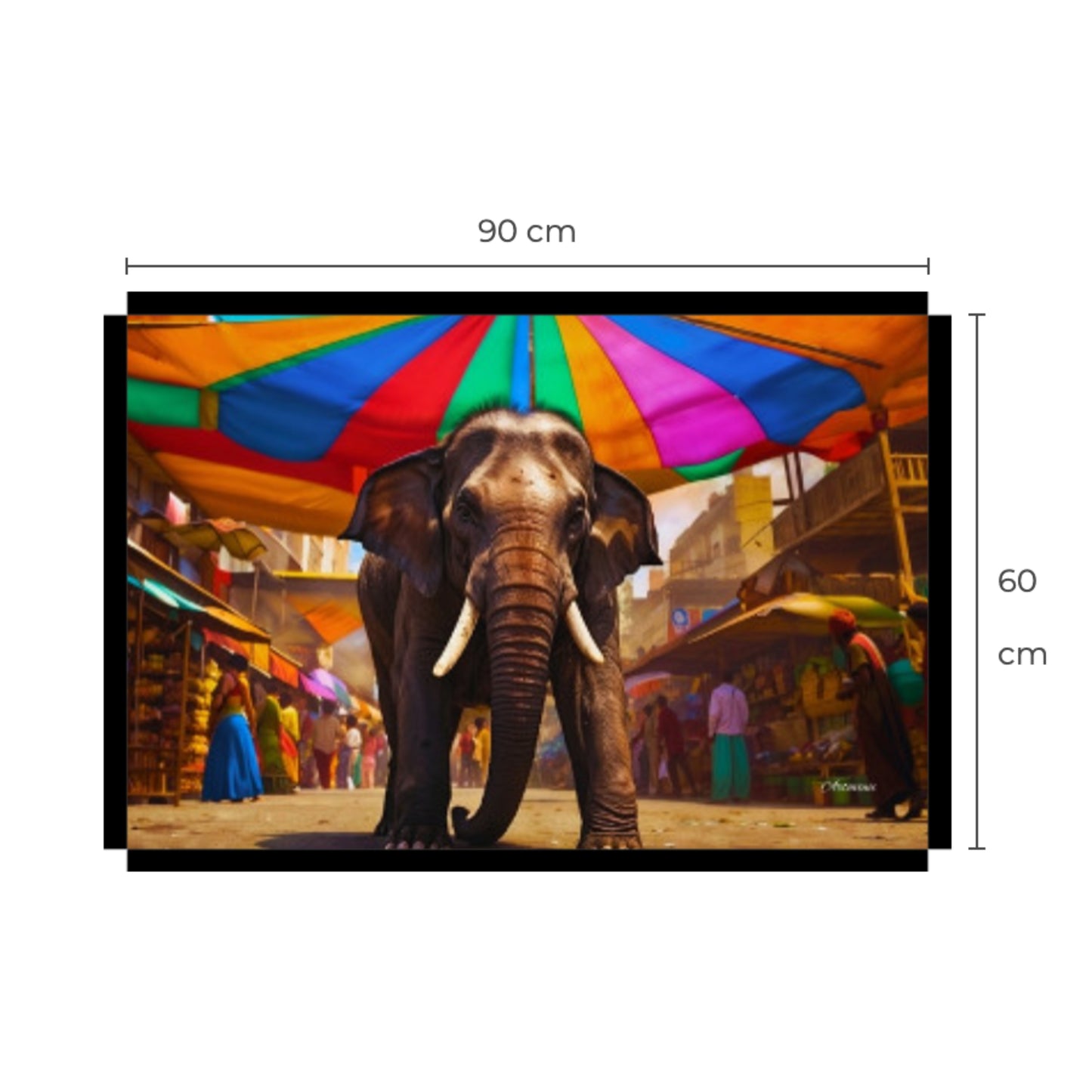 Elephant in India Bazaar