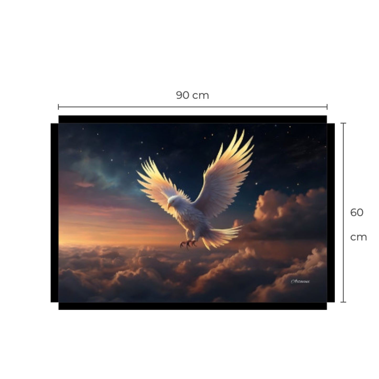 Phoenix in the Sky Canvas Wall Art