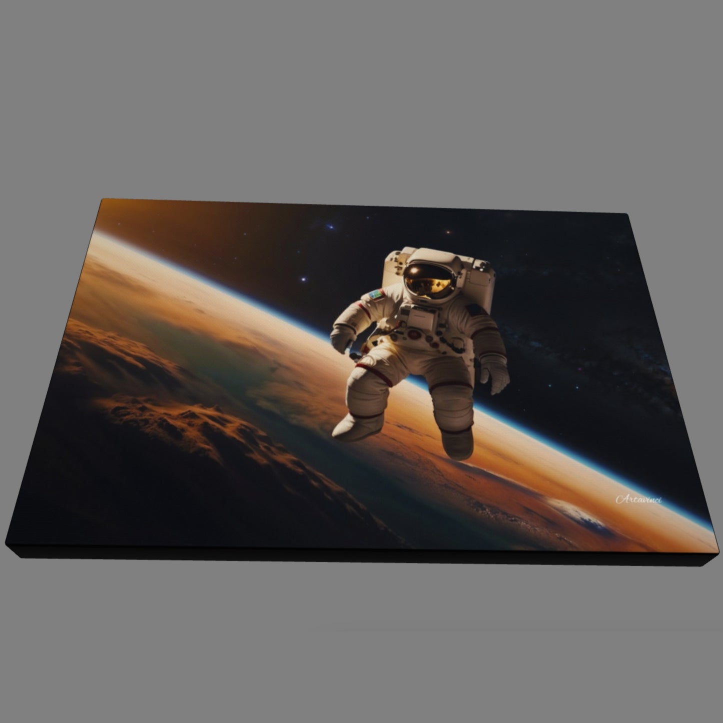 Astronaut In the Space Canvas Print