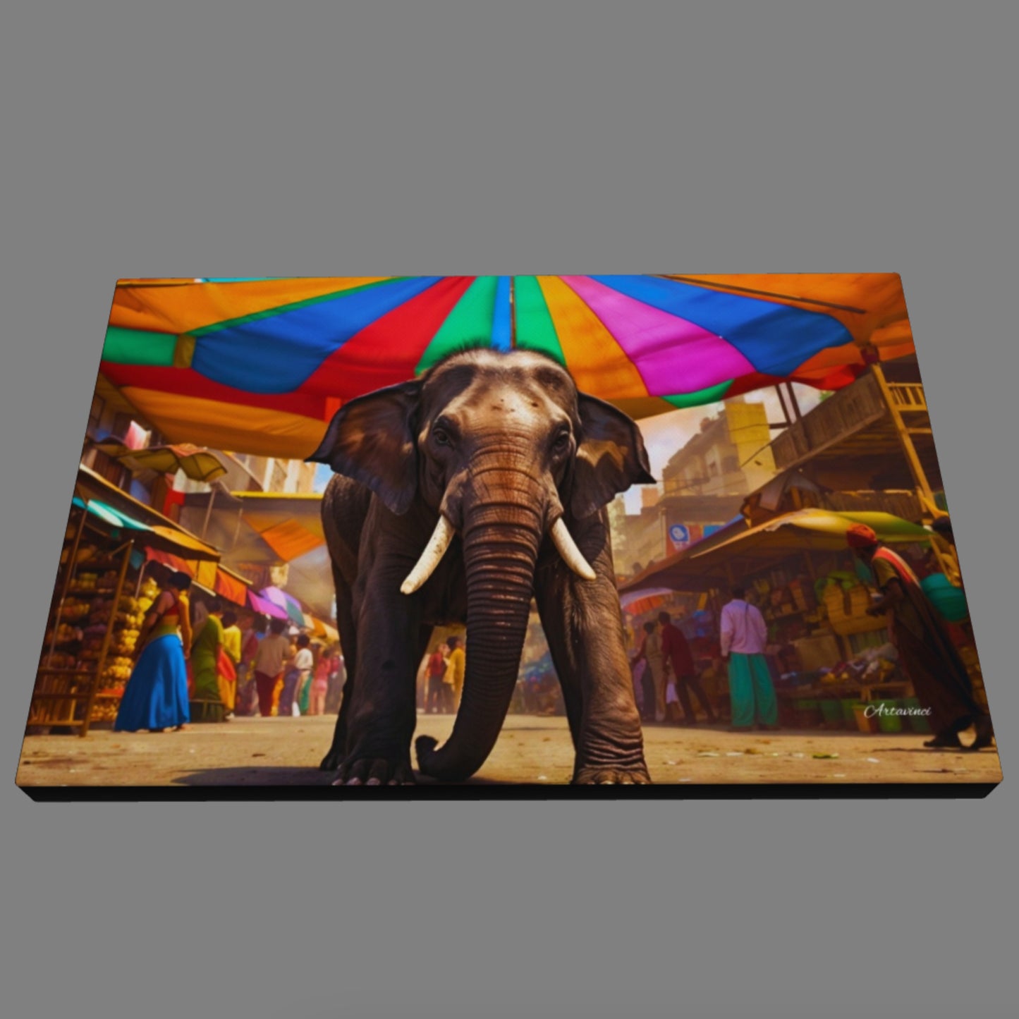 Elephant in India Bazaar