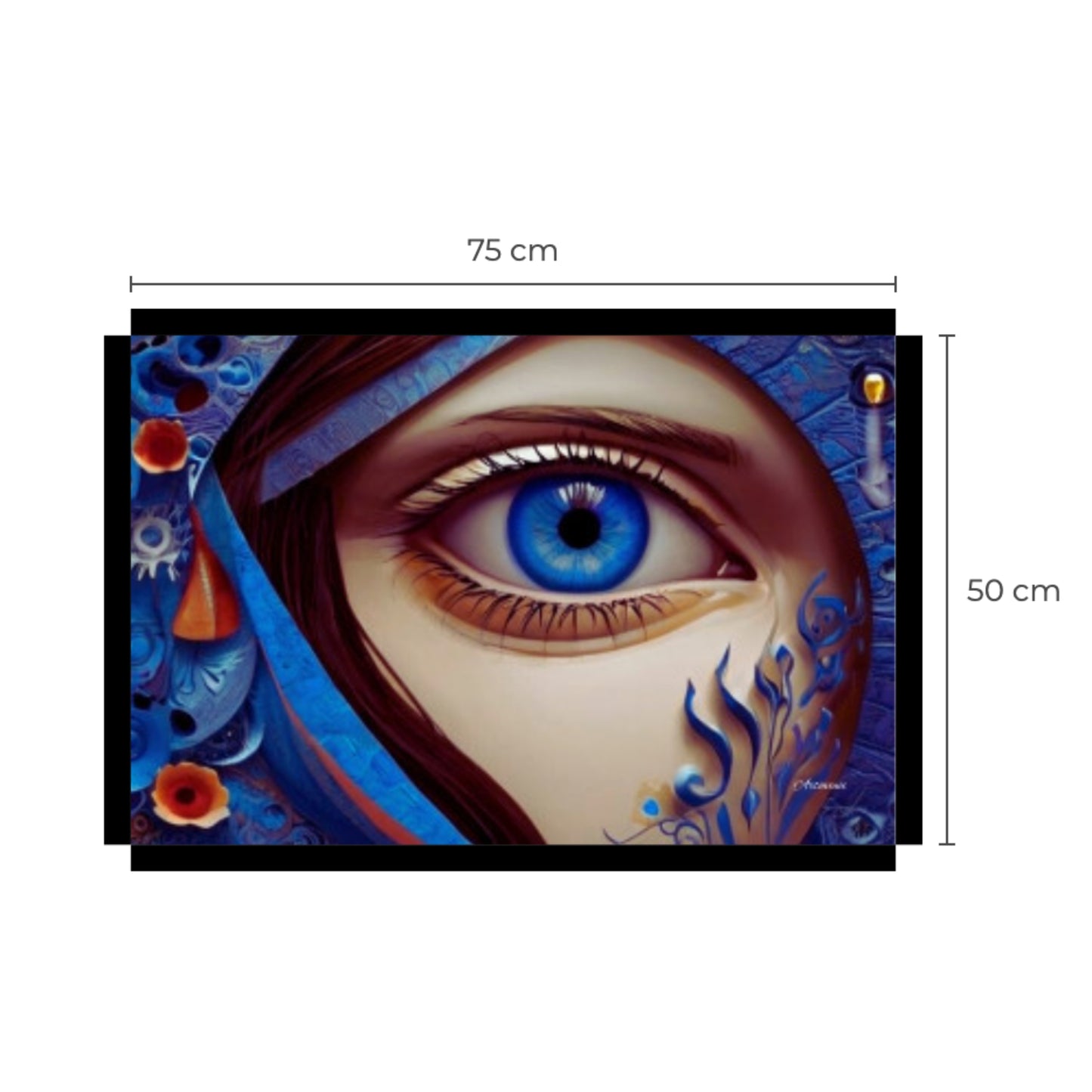 Majestic Blue Eye Canvas Print