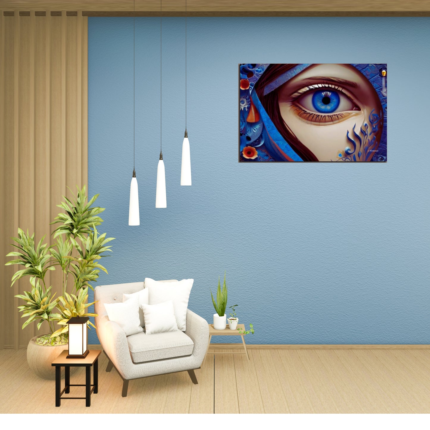Majestic Blue Eye Canvas Print