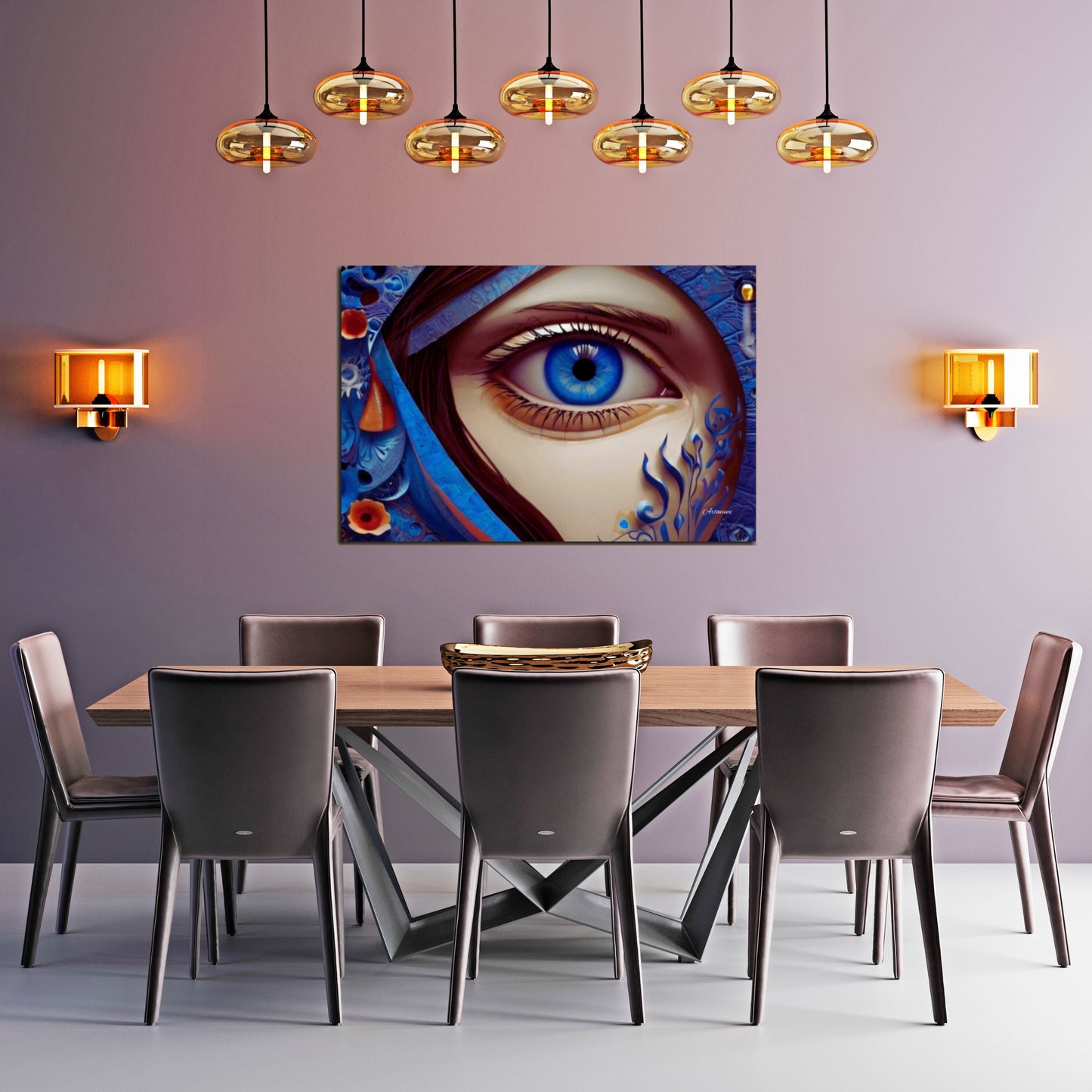 Majestic Blue Eye Canvas Print