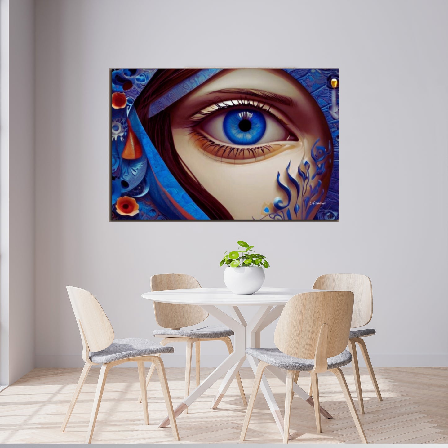 Majestic Blue Eye Canvas Print