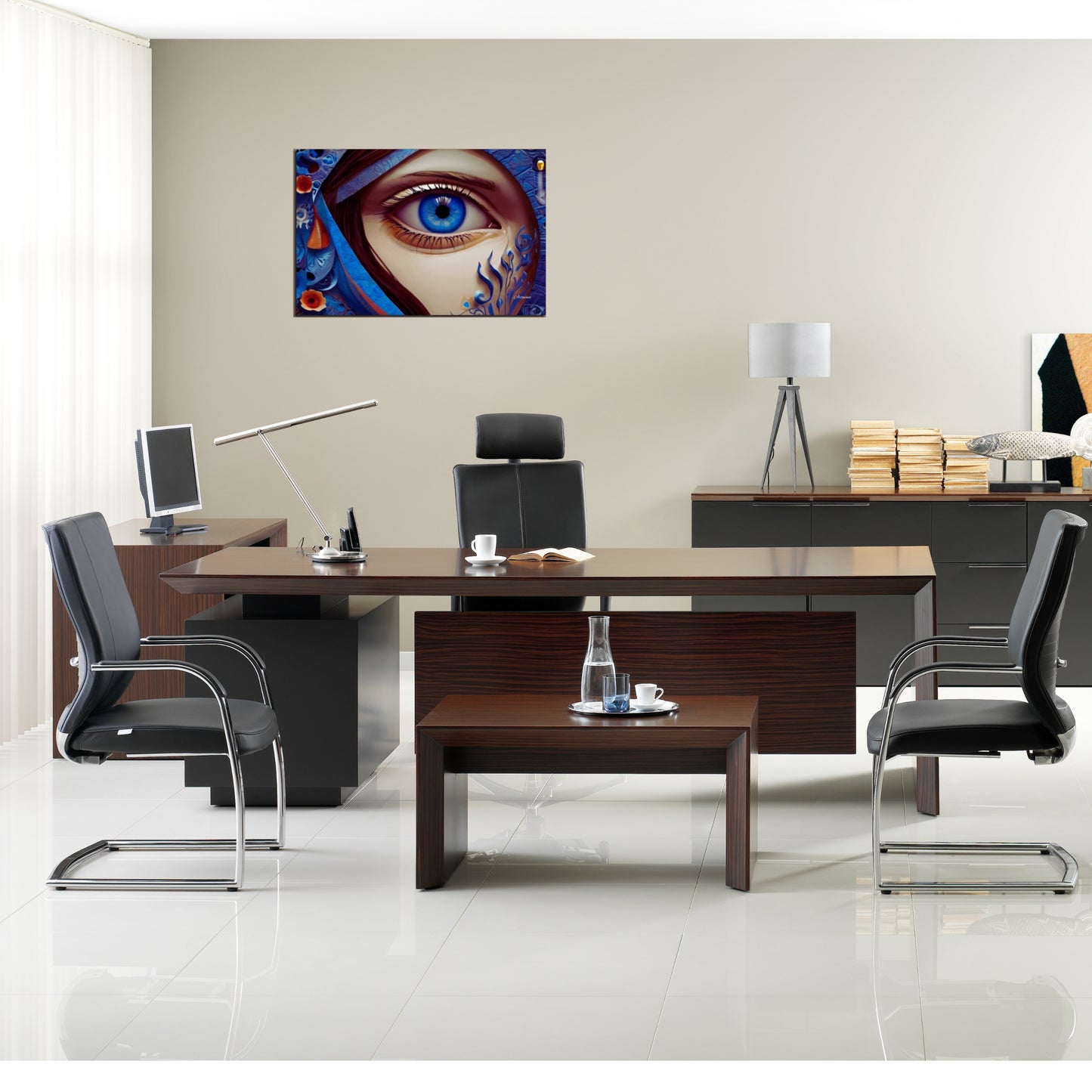Majestic Blue Eye Canvas Print