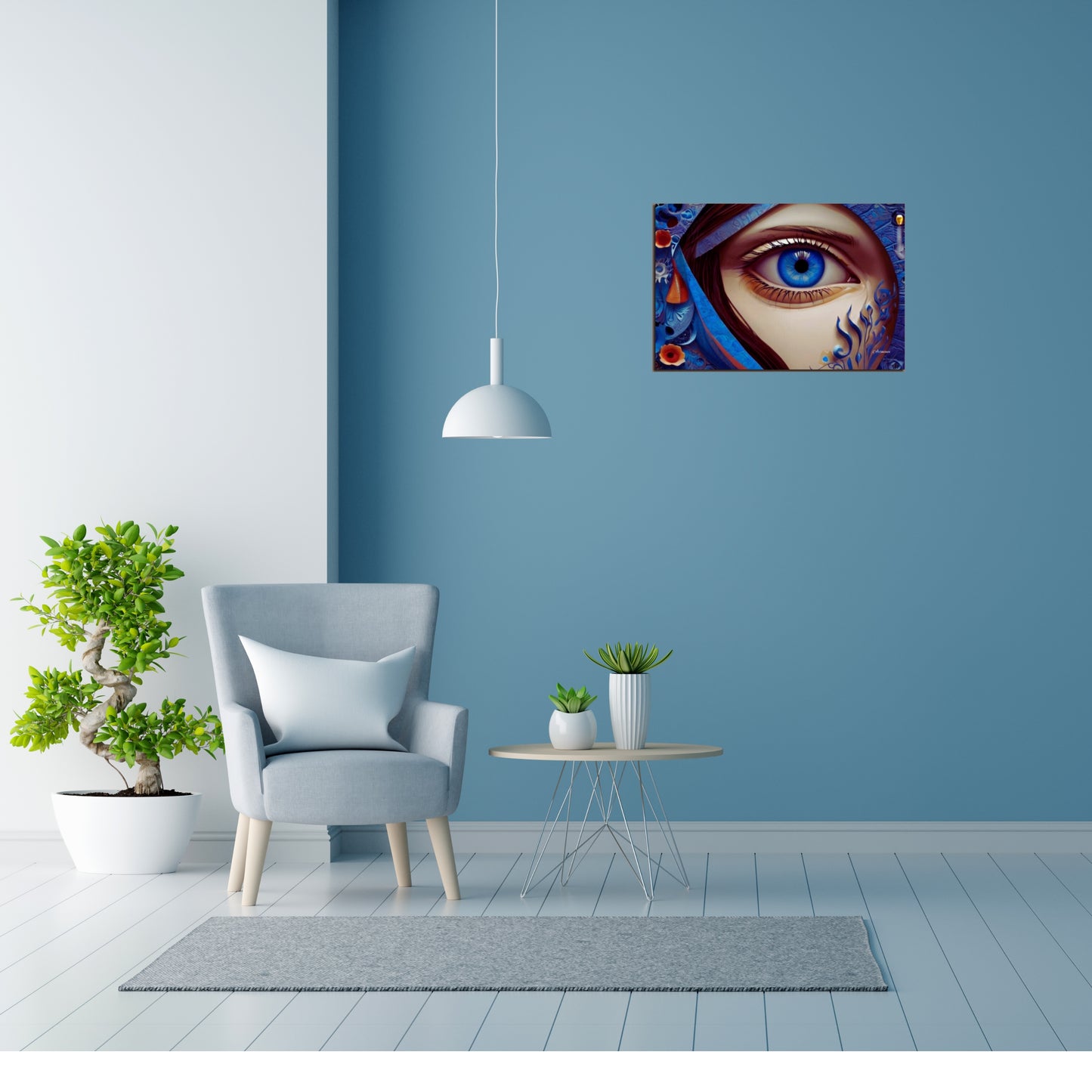 Majestic Blue Eye Canvas Print