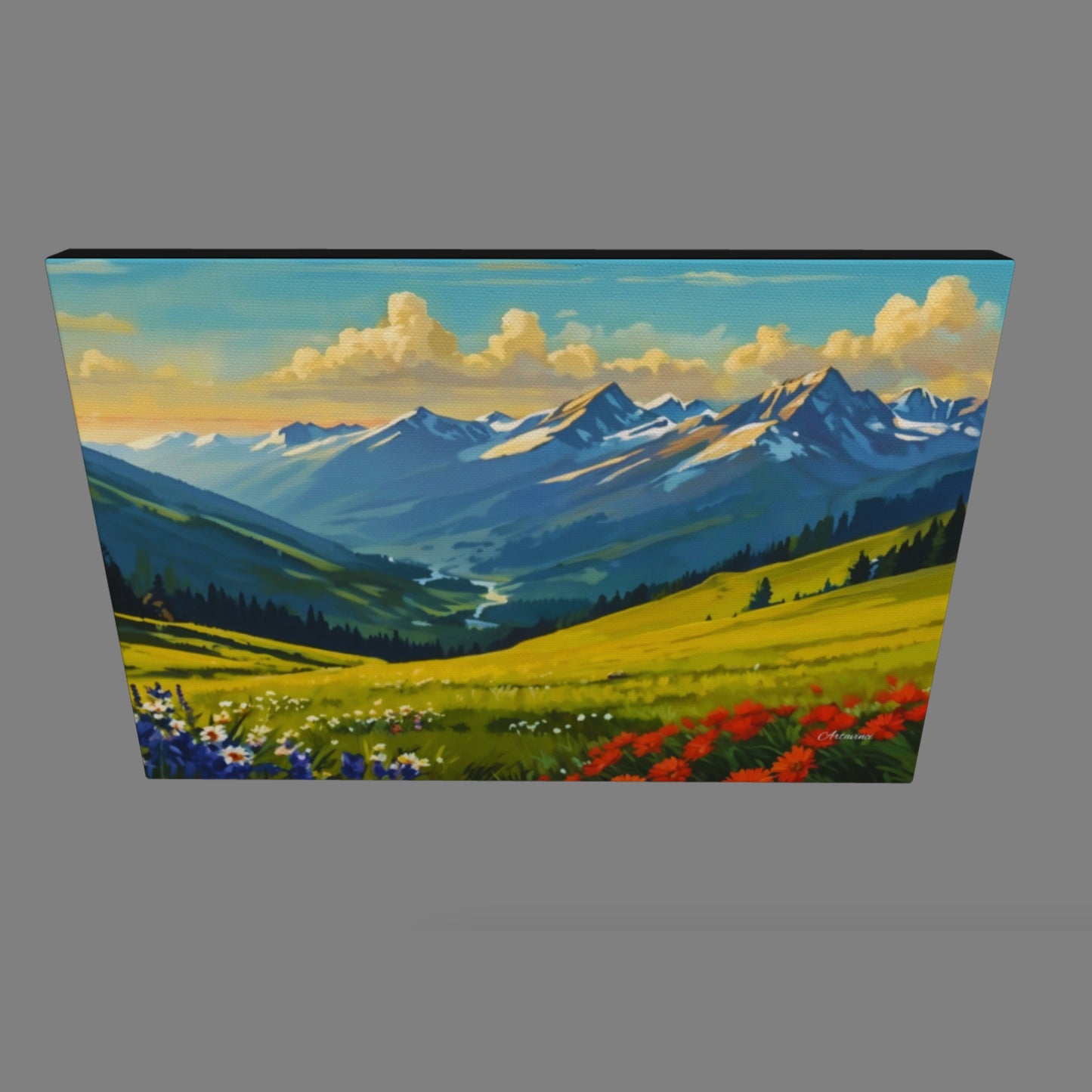 Countryside Flowers Wall Art Canvas Print