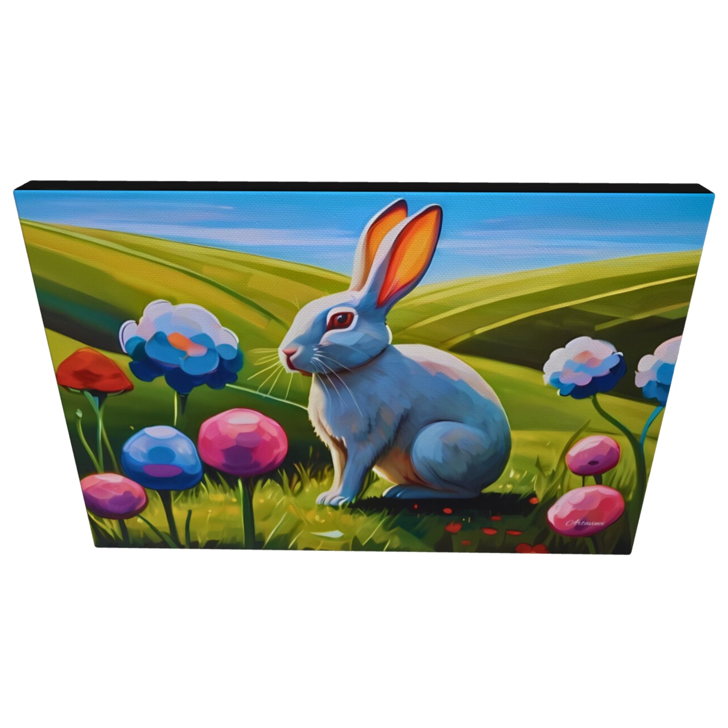 White Rabbit Canvas Wall Art