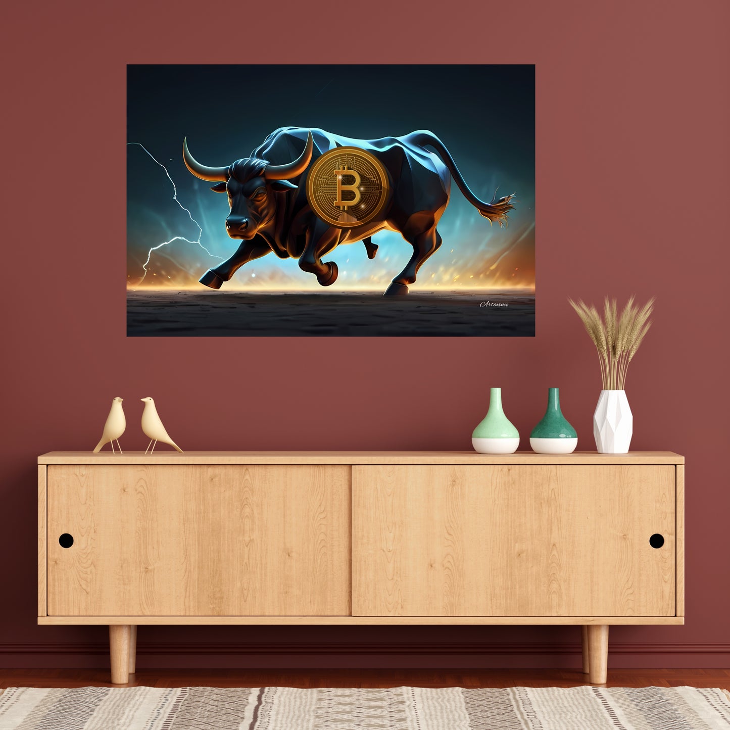 Crypto Bull Run Canvas Wall Art Decor